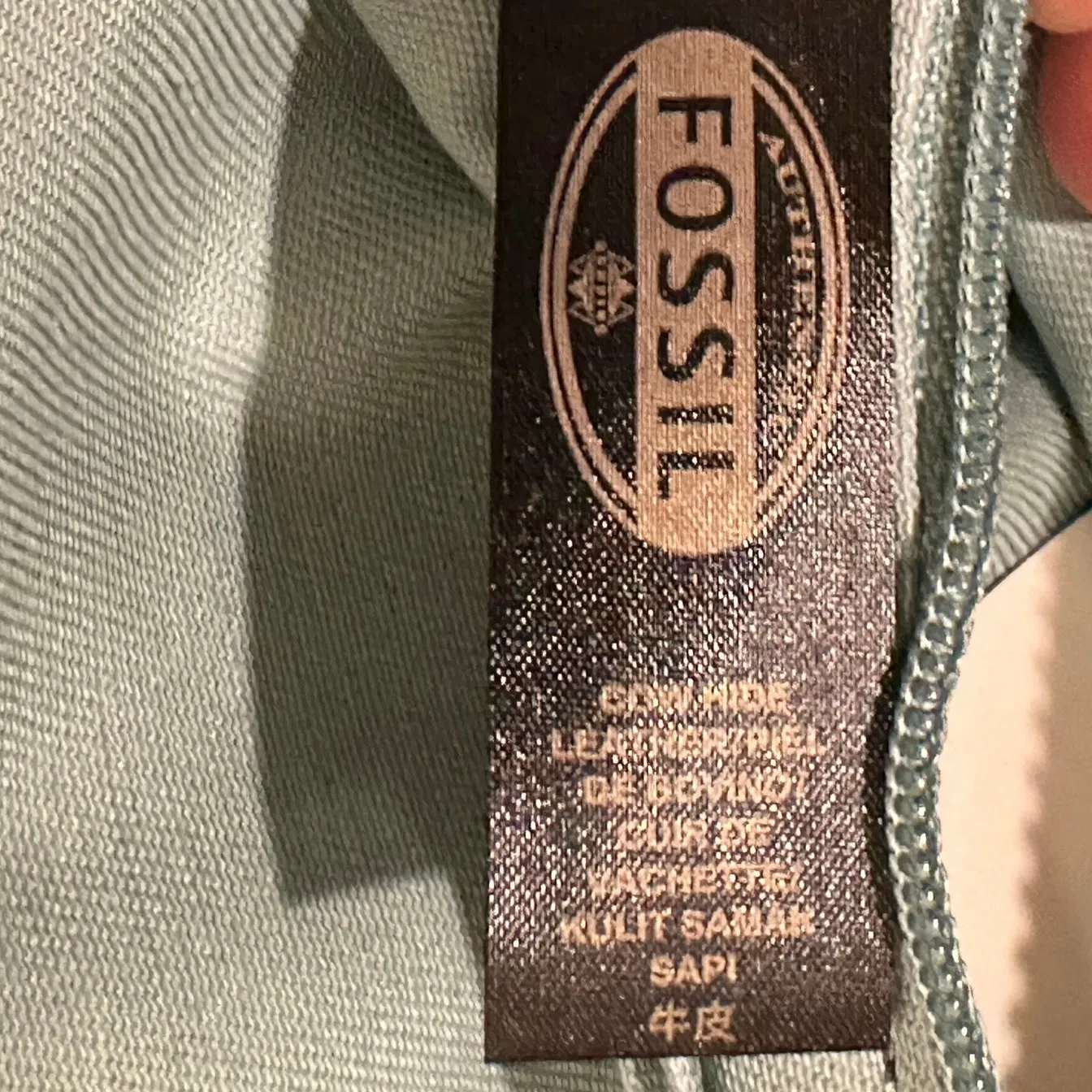 Fossil Sydney Mint Green Pebbled Leather Crossbody Camera Bag Coastal Preppy - Image 11