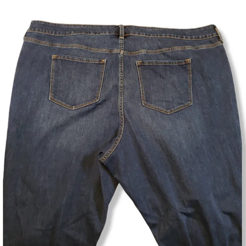 Old Navy Jeans Plus Size 26 Short Power Slim Straight Blue Denim Pants High Rise Jeans  - Image 4