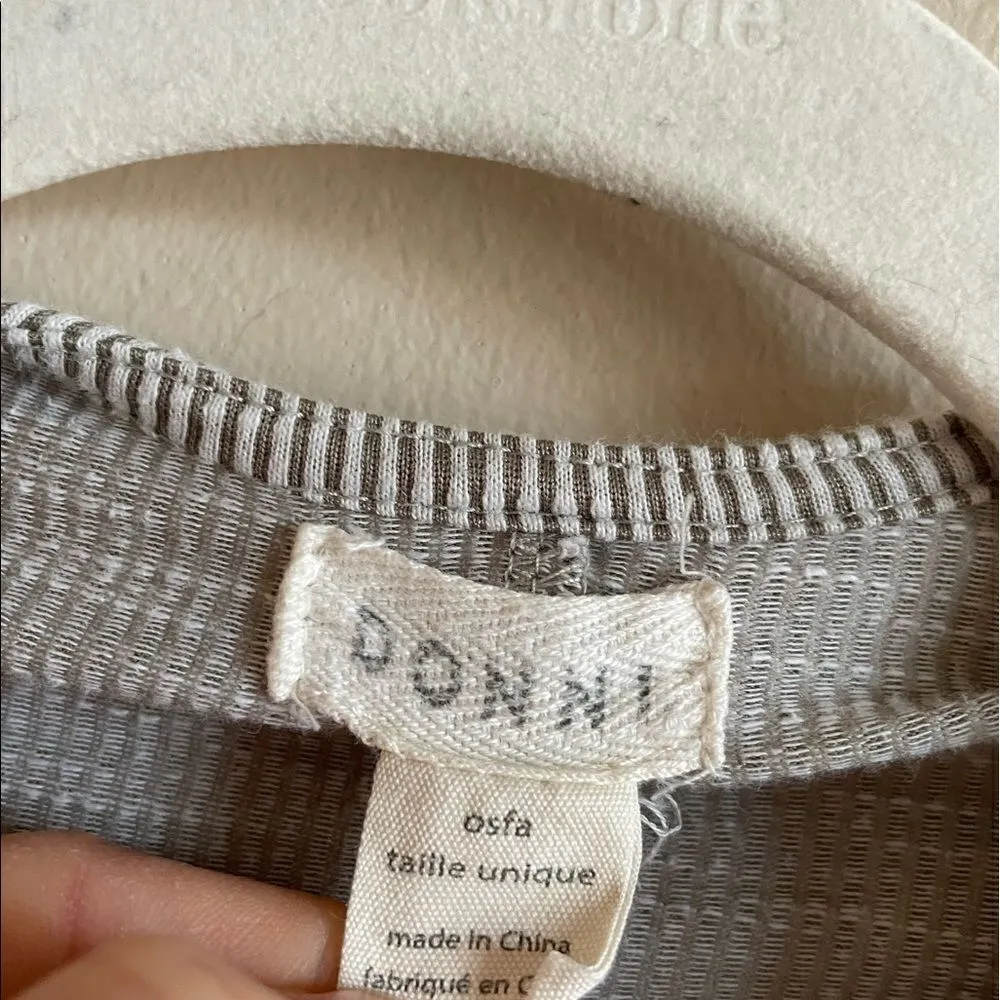 Donni womens gray ribbed knit sandwich Cardigan one size Gray Size undefined - Image 4