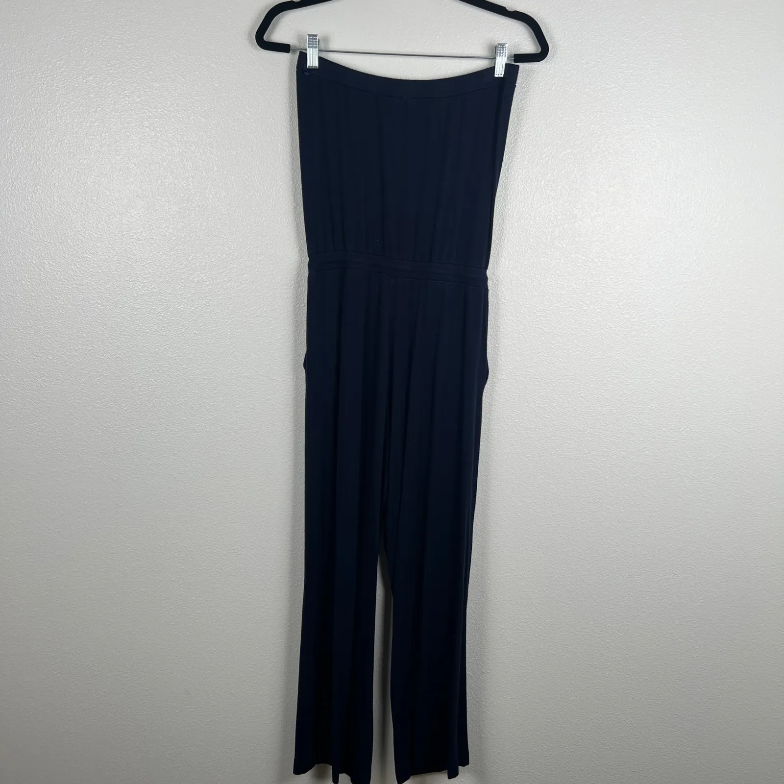 Michael Stars Women's Evereve Piper Strapless Jumpsuit Navy‎ Sz S - Image 7
