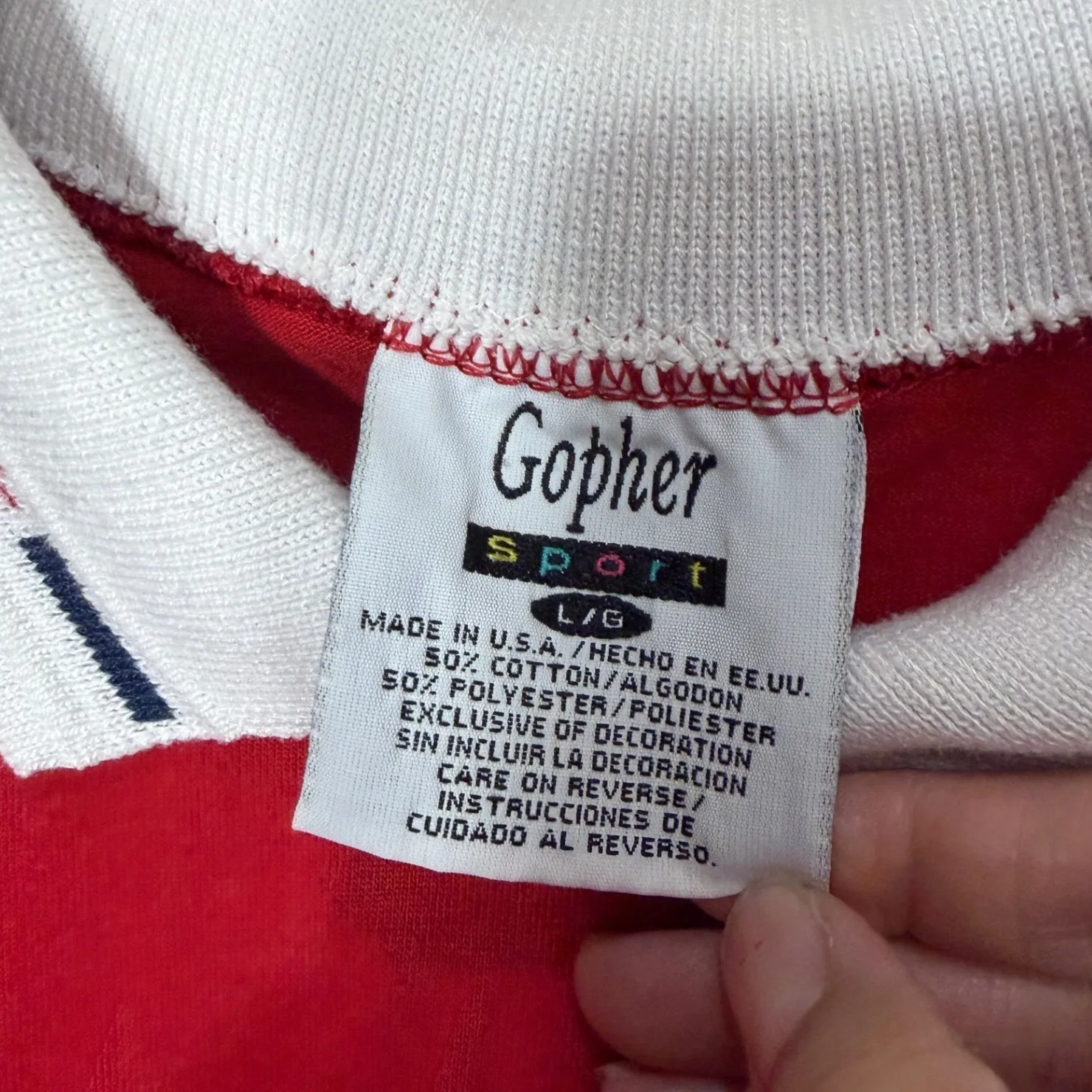 Gopher Sport Red Nautical Sailboat Lighthouse Anchor Polo Shirt Top Size L - Image 4