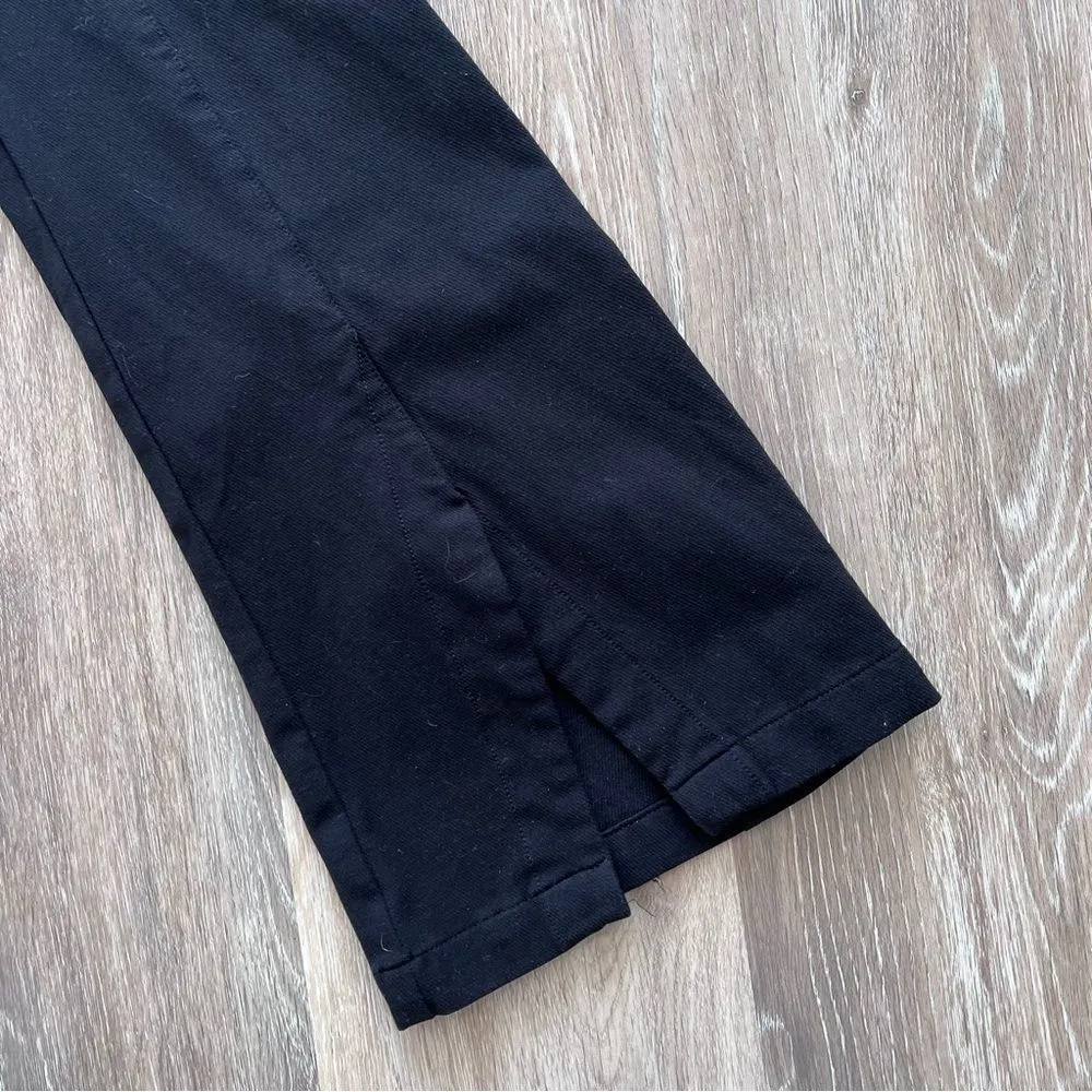 Free people real‎ deal front slit flare leg pants in black womens size XS - Image 4