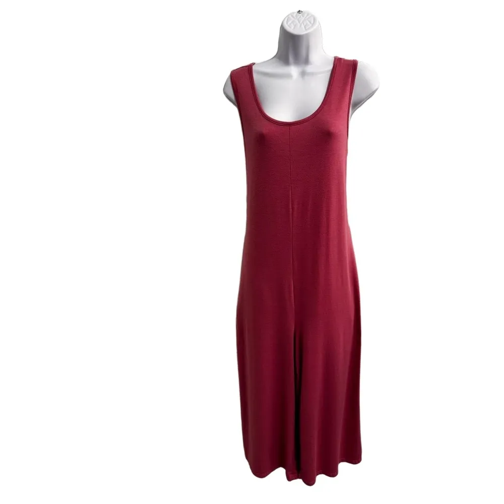Pink‎ Sleeveless Wide Leg Keyhole Back Jumpsuit Womens Medium Everyday Vacation Pink - Image 2