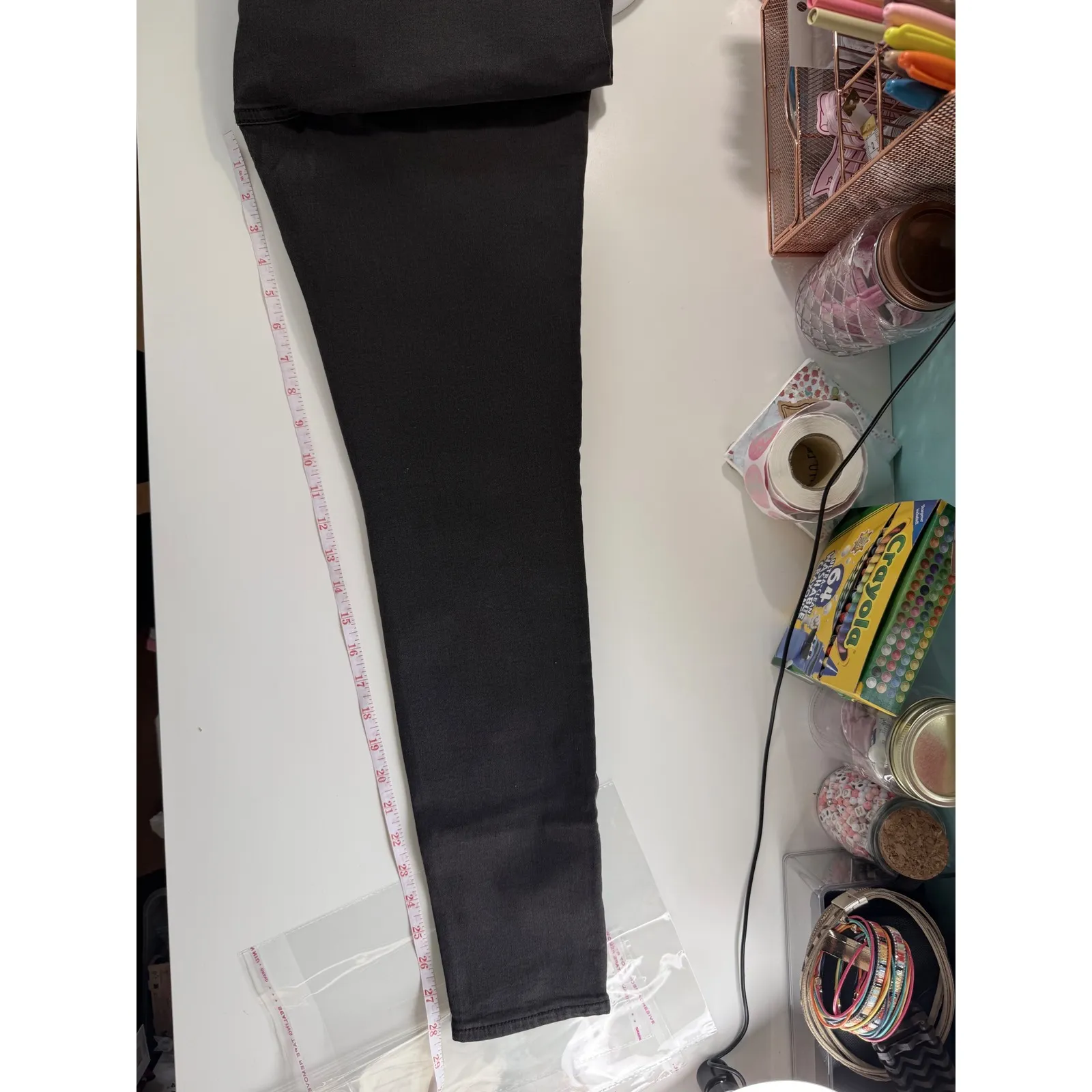 Old Navy Rockstar Black Washed Jeggings Women's Size 10 | Normcore | Casual Chic - Image 9