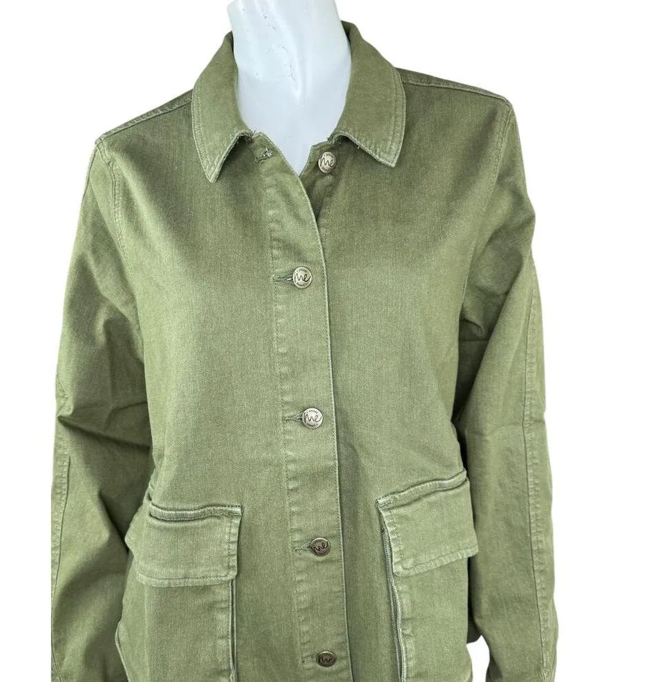 Me by Jennie Garth The Dylan Denim Jacket Seagrass Green Medium NWT - Image 11