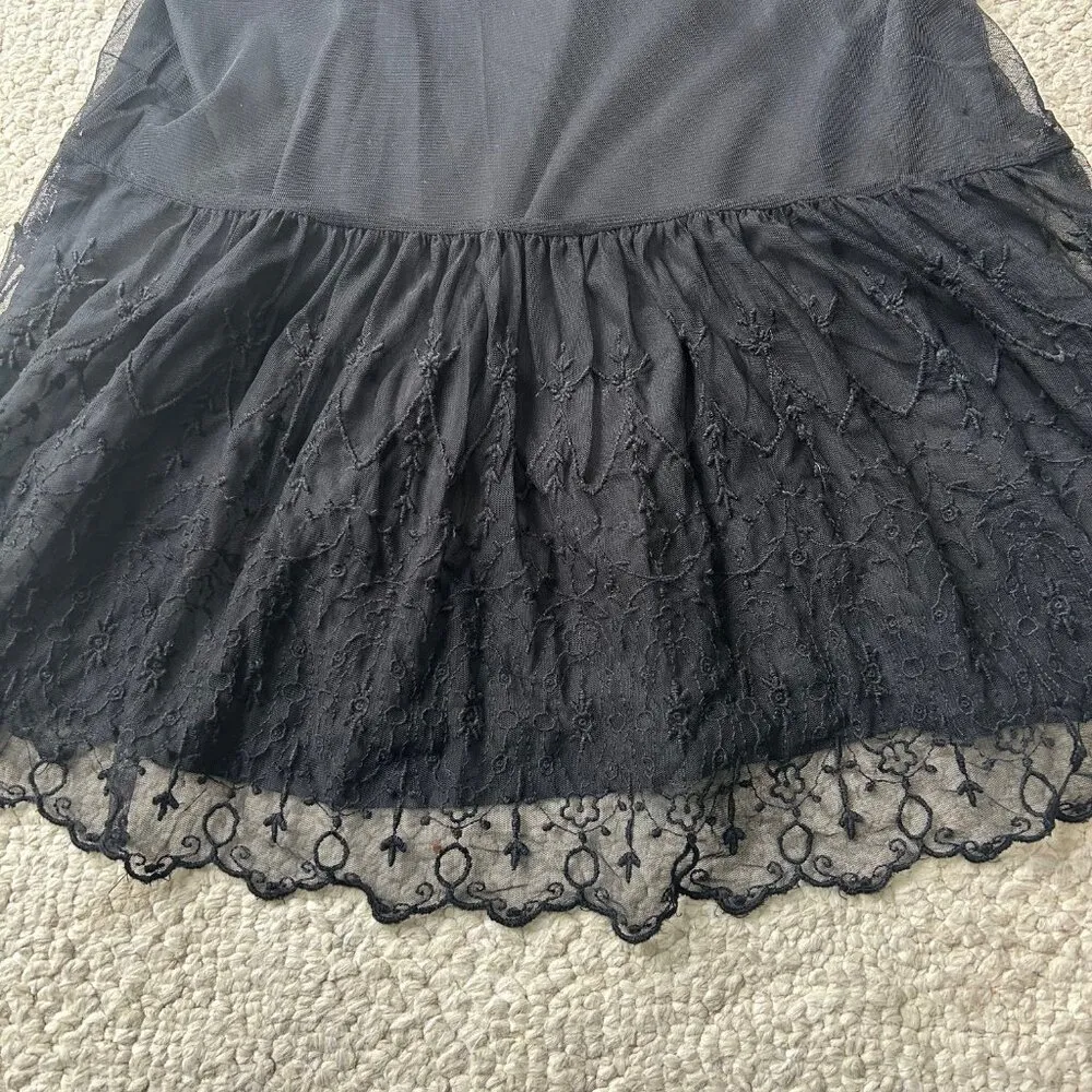 Hollister sheer black tank top tunic with cami women size medium whimsigoth - Image 6