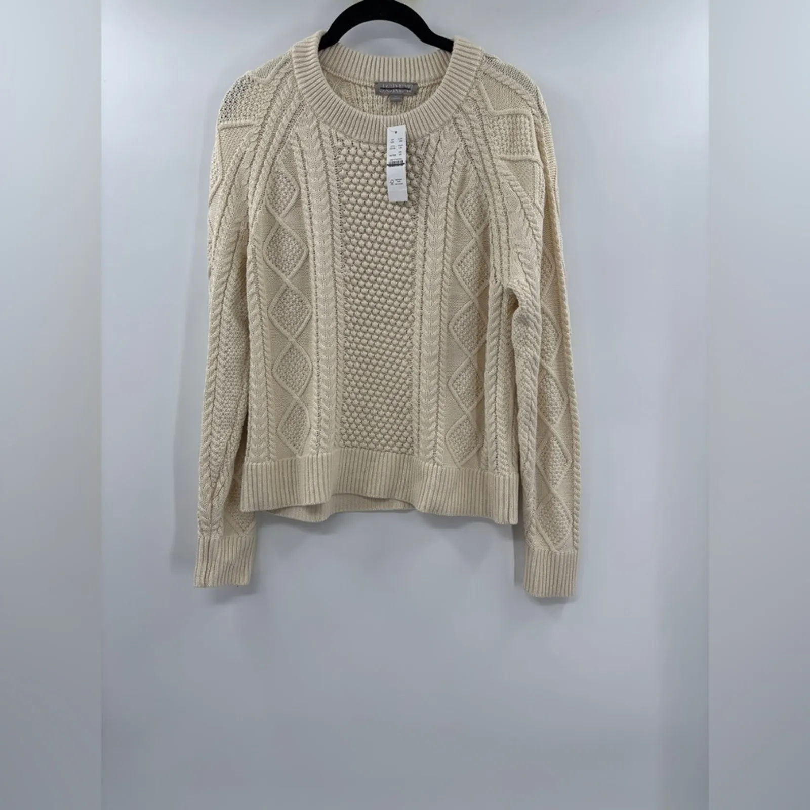 J.Crew Cotton cable-knit crewneck sweater XS - Image 5