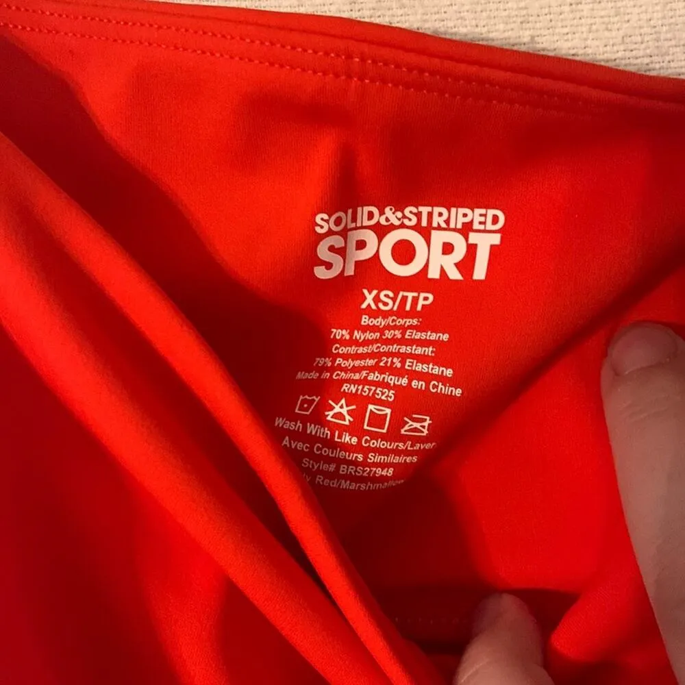 Solid & Striped sport womens xs sloiel high wasted shorts biker gym lulu new ath - Image 3