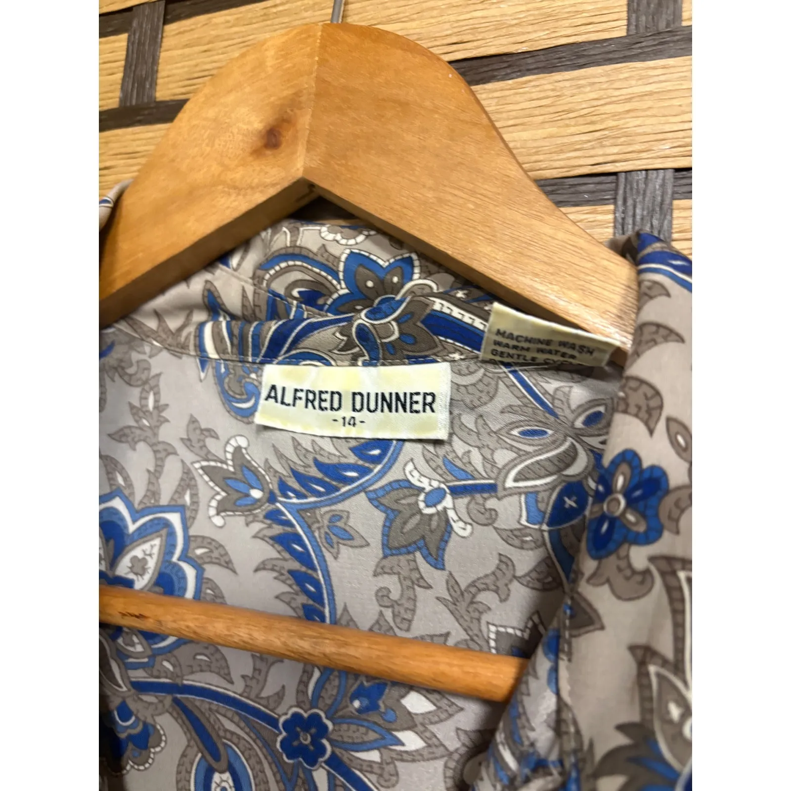 Alfred Dunner Brown And Blue Paisley Two Piece Skirt Size Size 14/16 - Image 7