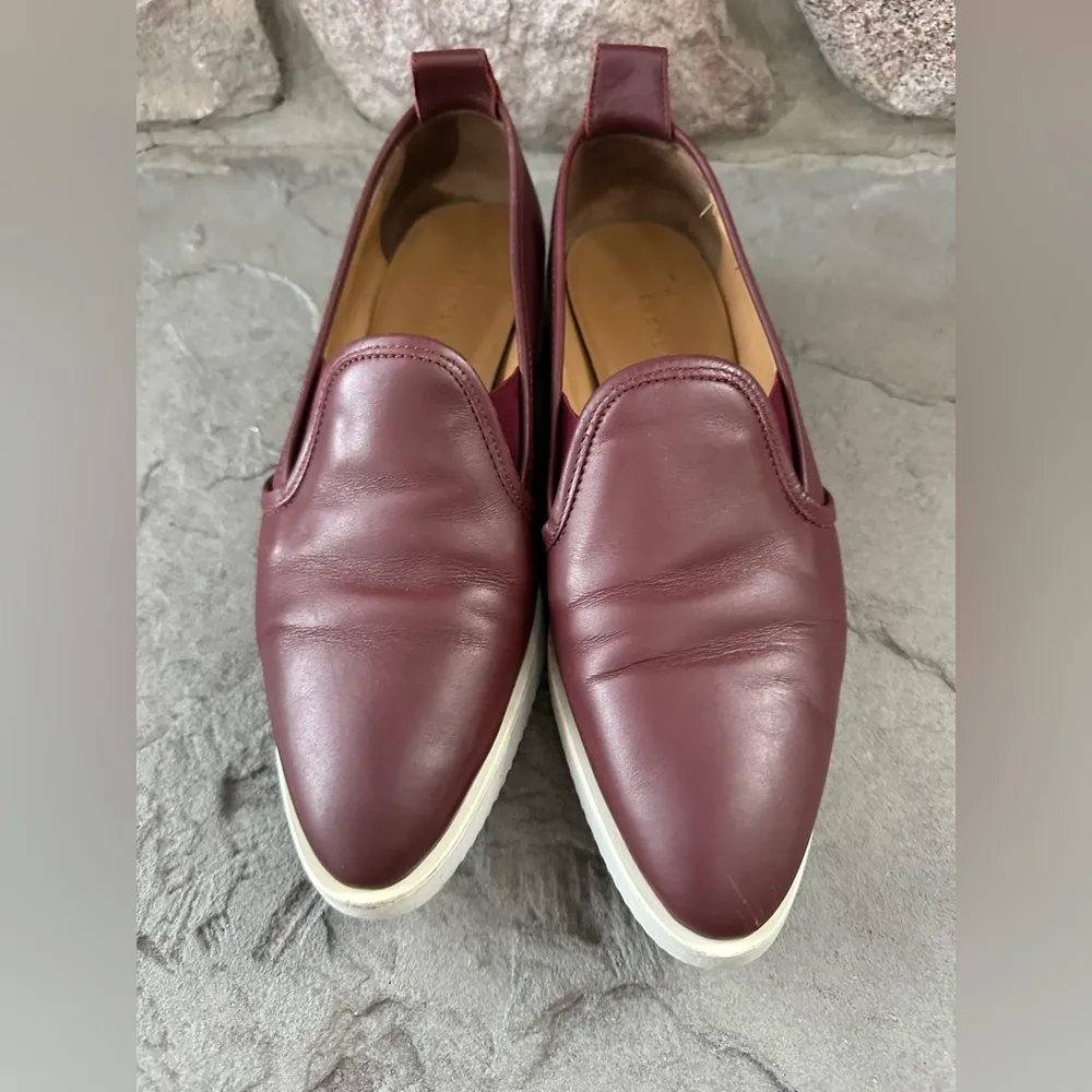 Women's Everlane "The Leather Street Shoe" Ox Blood Italian Leather Shoe. - Image 4