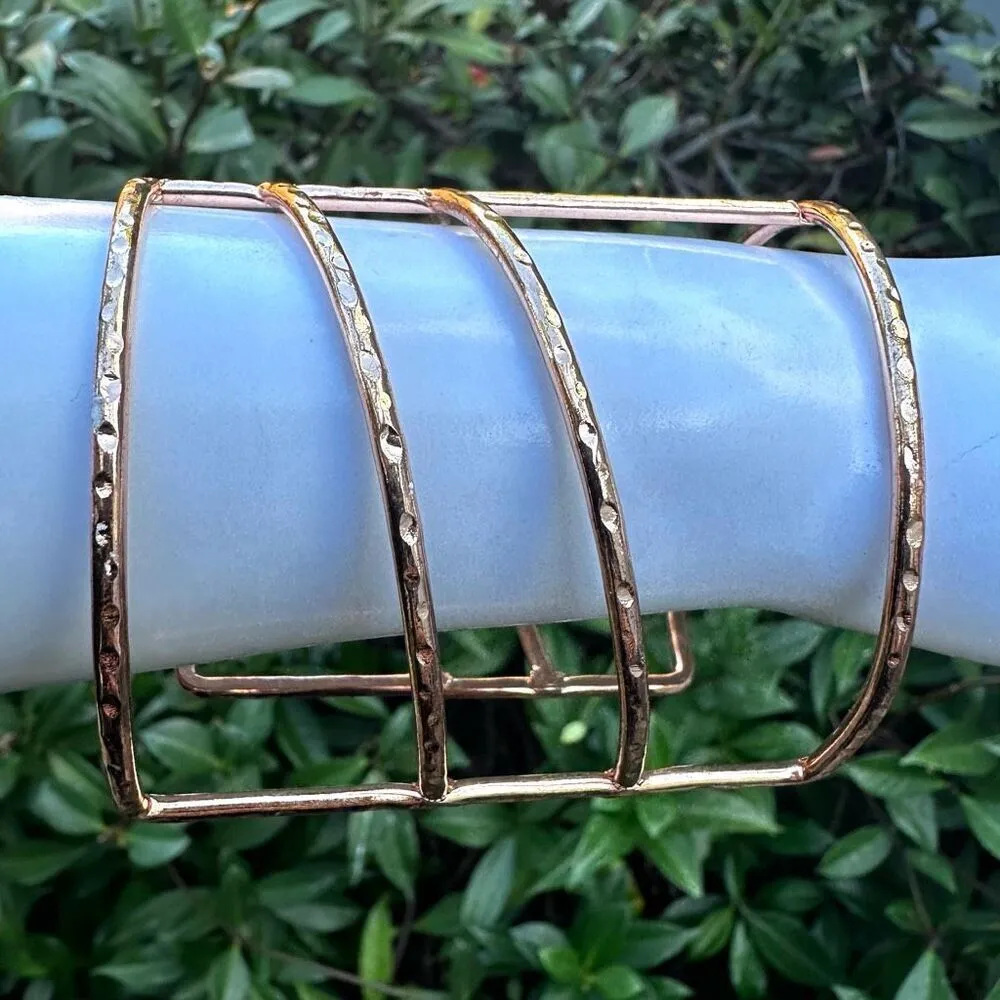 Rose Gold tone wide cuff bracelet - Image 2