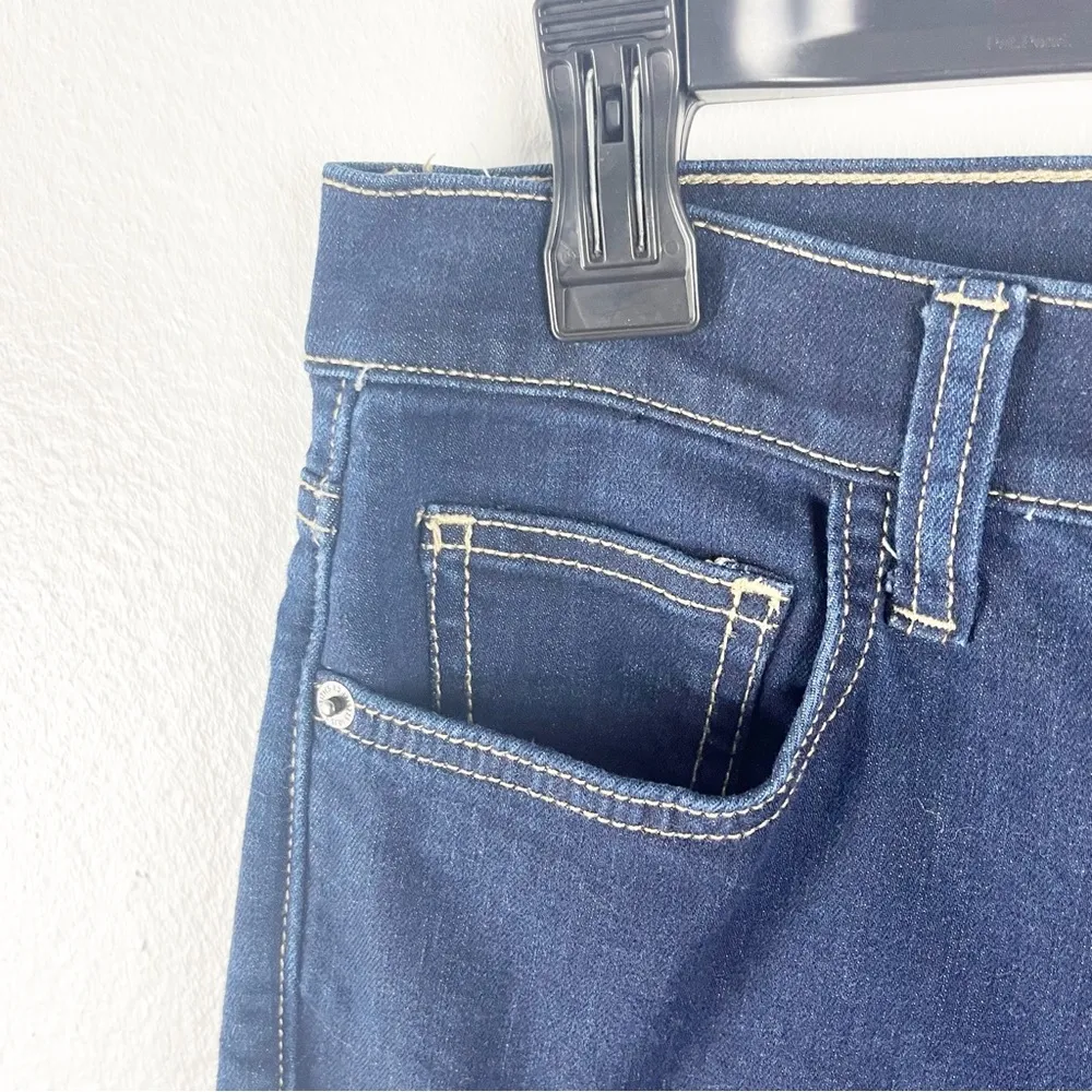 CURRENT ELLIOTT Dark Wash Frayed Hem Ankle Cropped Jeans, Size 28 - Image 7