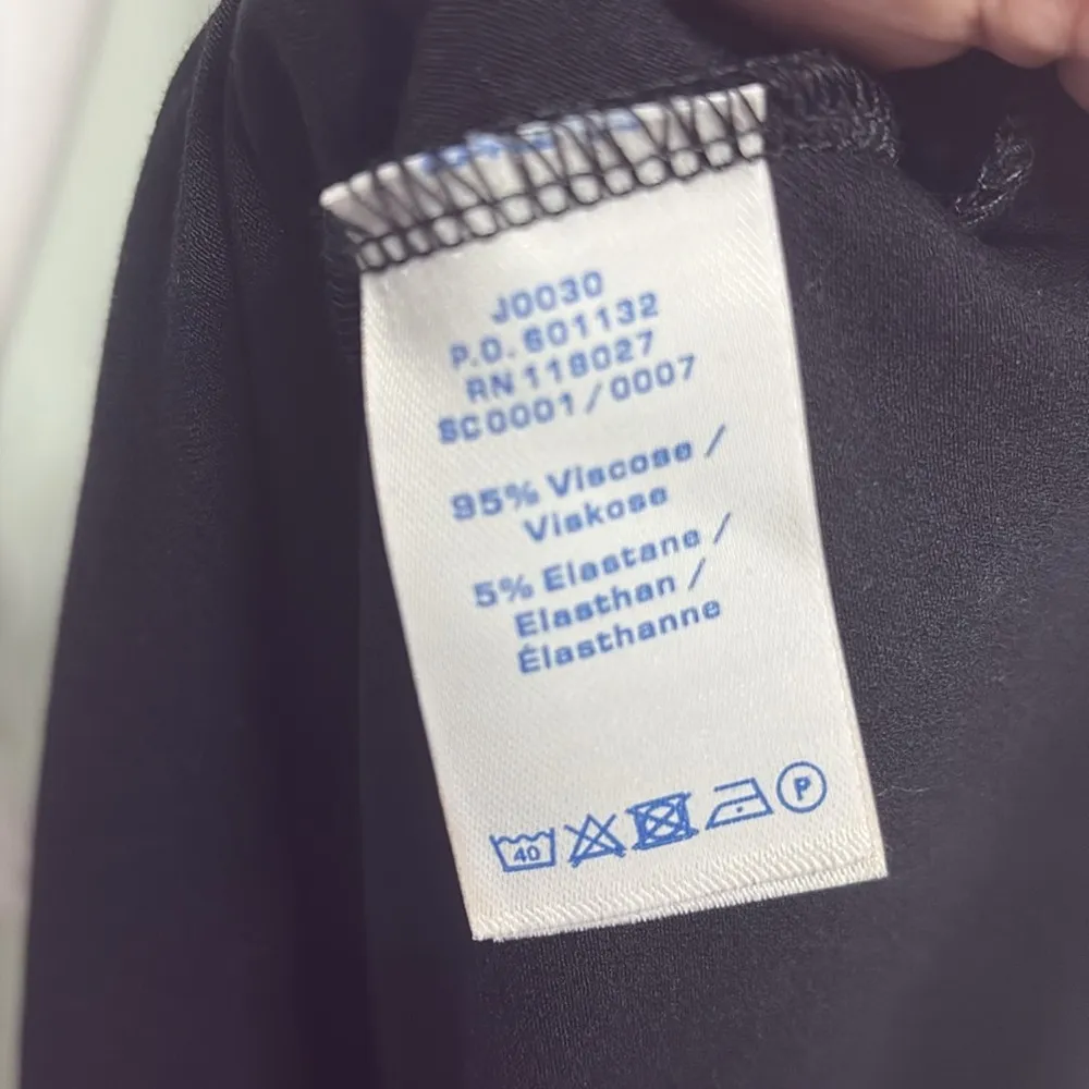 Boden Portia Jersey Dress Black Scoopneck Short Sleeve Size 8 - Image 6