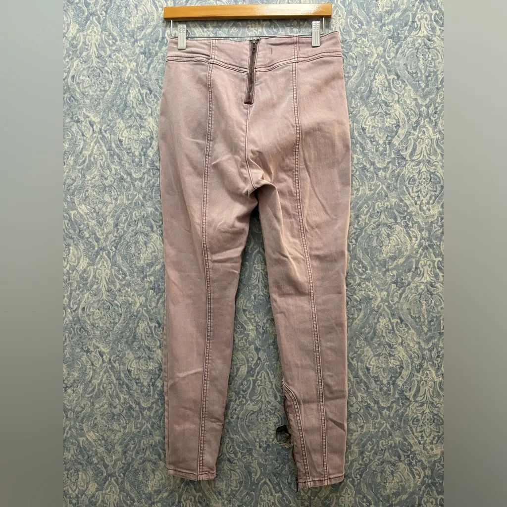 We The Free Jeans Womens Size 27 Purple Skinny Zip Ankle Hem Boho - Image 2