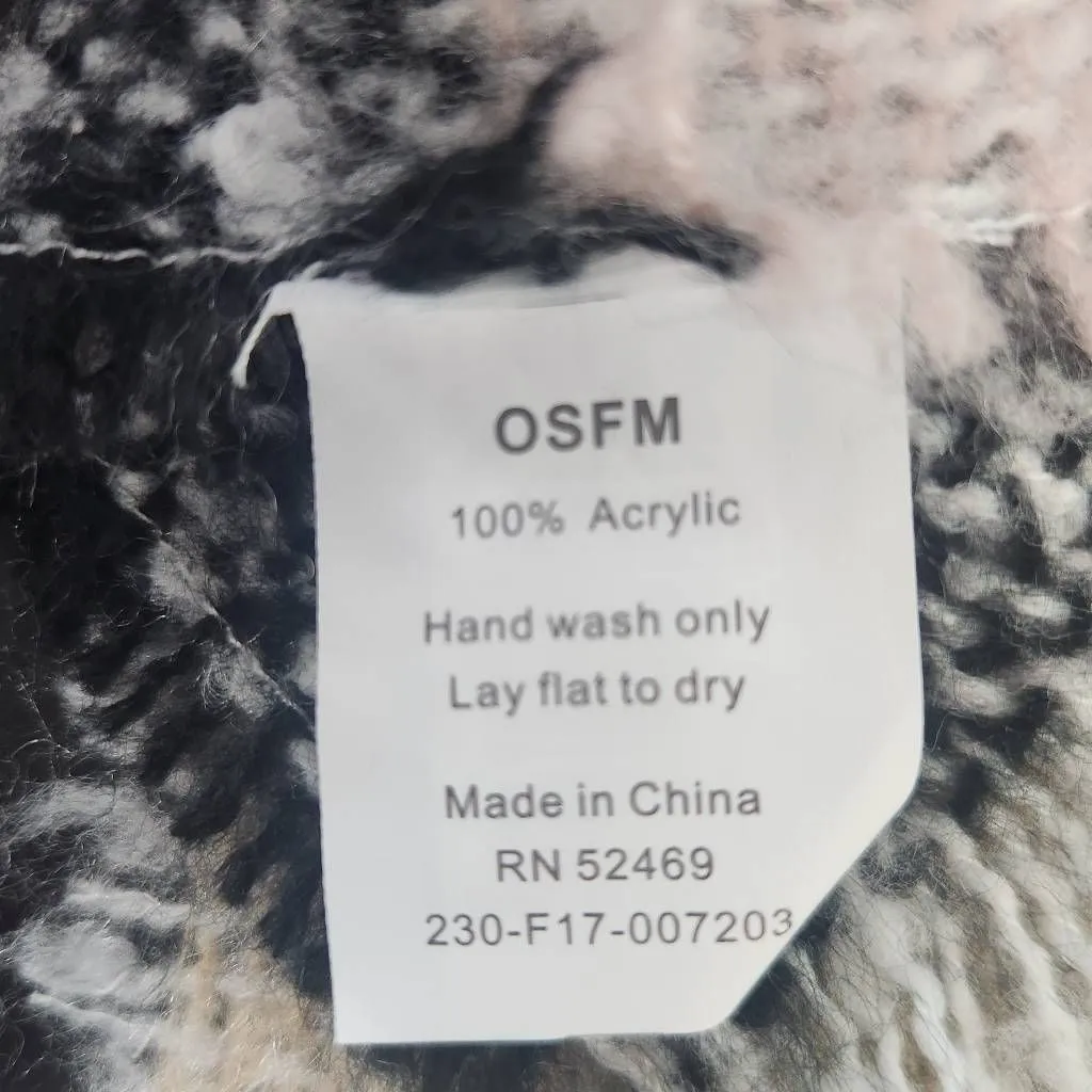 Plaid Colorblock Woven Knit Wrap Scarf with Fringe One Size Pink - Image 6