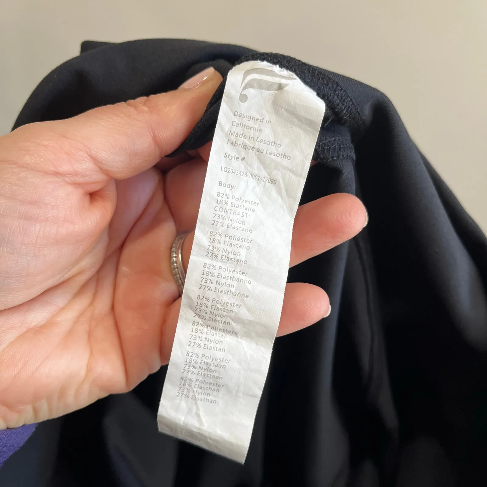 Fabletics Black Oasis PureLuxe High-Waisted Twist 7/8 Legging Plus Size 2X - Image 11