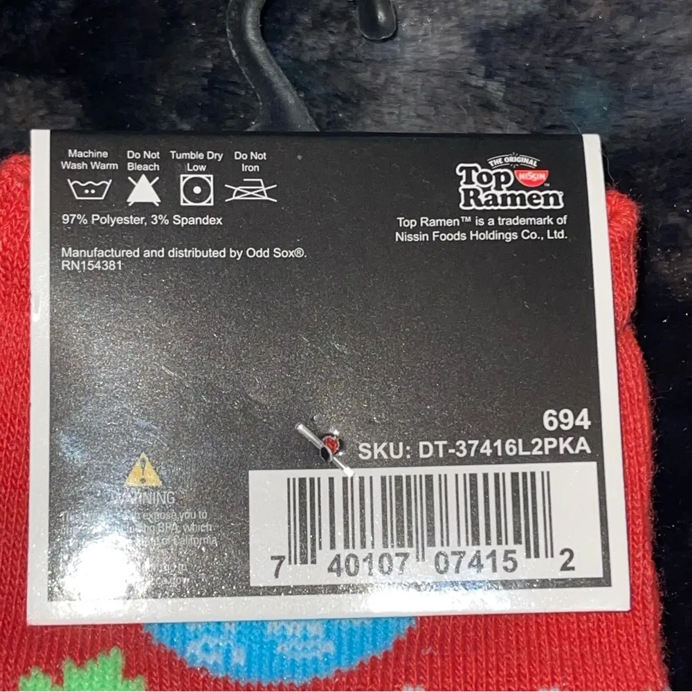 Nissin Top Ramen Sock Set Orange - Image 6