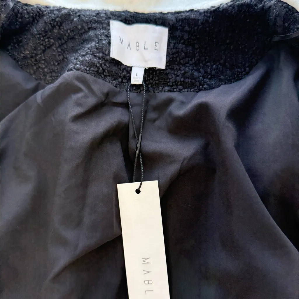 Mable black tweed jacket and shorts set size large NWT‎ - Image 6