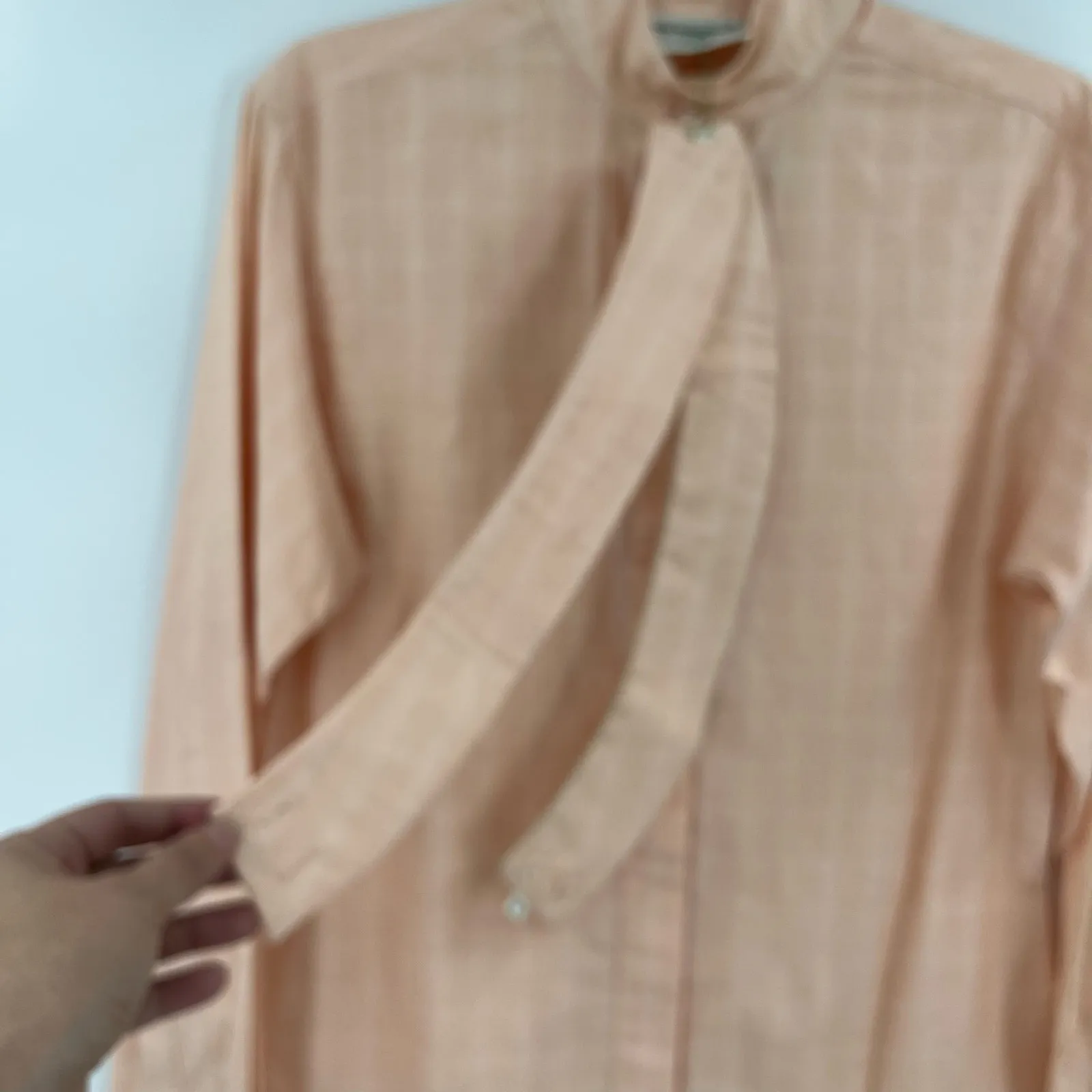 Vintage Pale Horse Designs Womens Top Sz 10 Cottage Y2K Tie Western Romantic Orange - Image 3