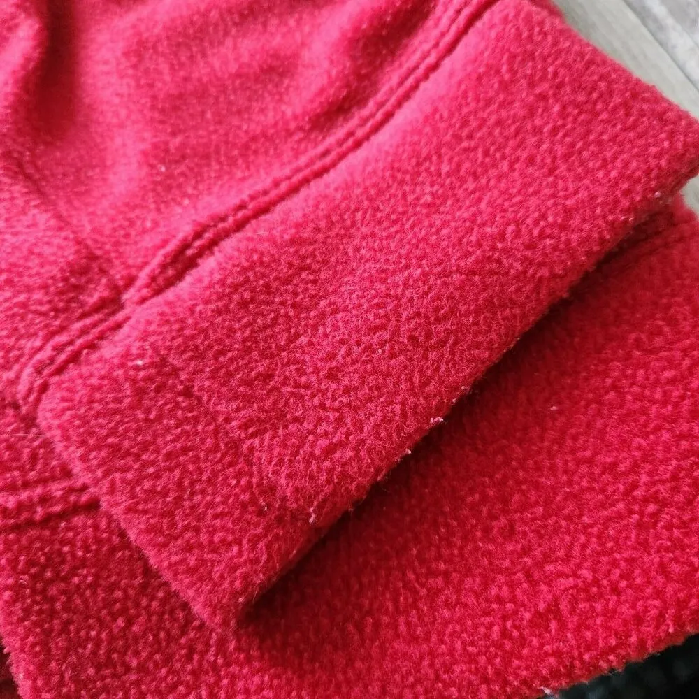 Disney Vtg 90s Red Long Sleeve Mickey Full Zip Fleece Drawstring Hoodie Size 3X - Image 12