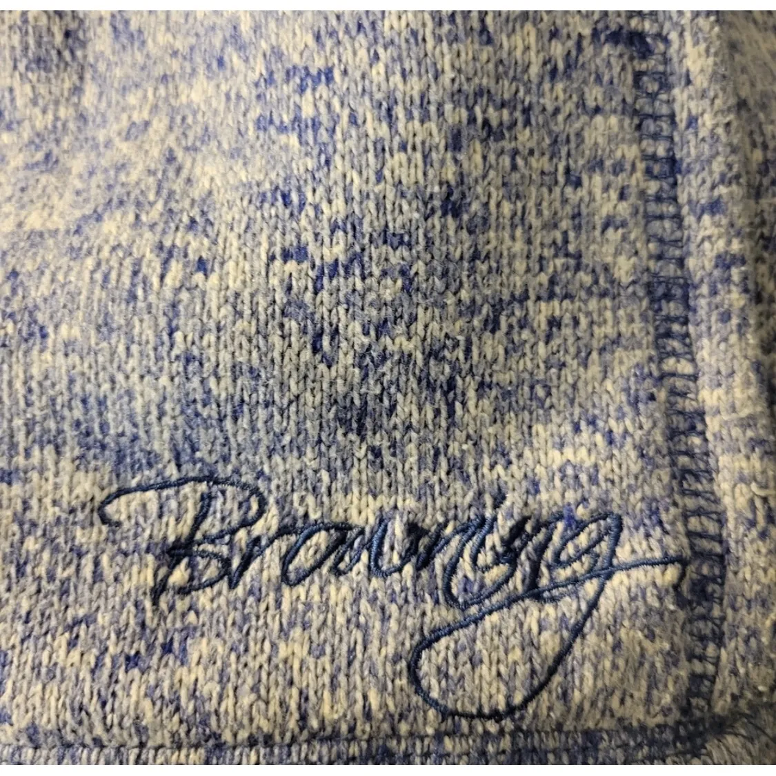 Browning Women's Blue Purple Heathered Fleece Hoodie Sweatshirt Size M - Image 3