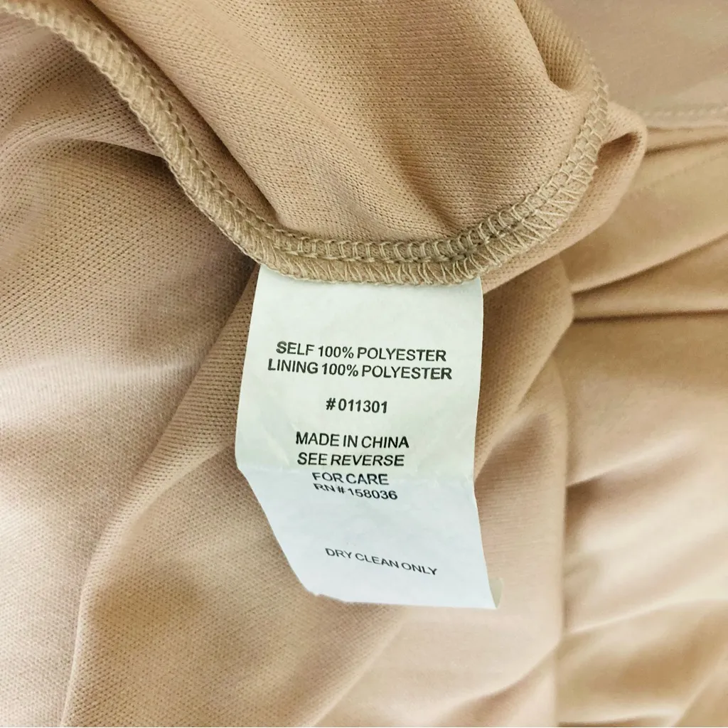 Birdy Grey “Kira” one shoulder dress in taupe chiffon. Maxi length. NWT. Small - Image 9