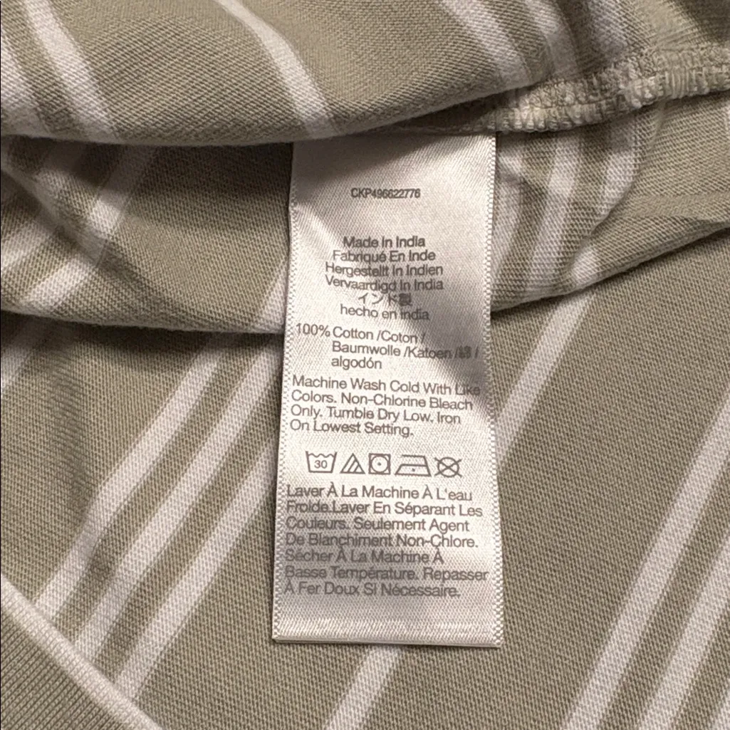 Madewell women’s Perfect Crewneck Tee Allday Jersey green white Sz XXS NWT - Image 6