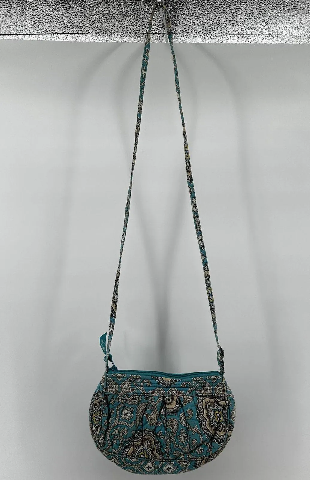 Vera Bradley Frannie Totally Turq Crossbody Purse Spring 2010 Floral Paisley - Image 2