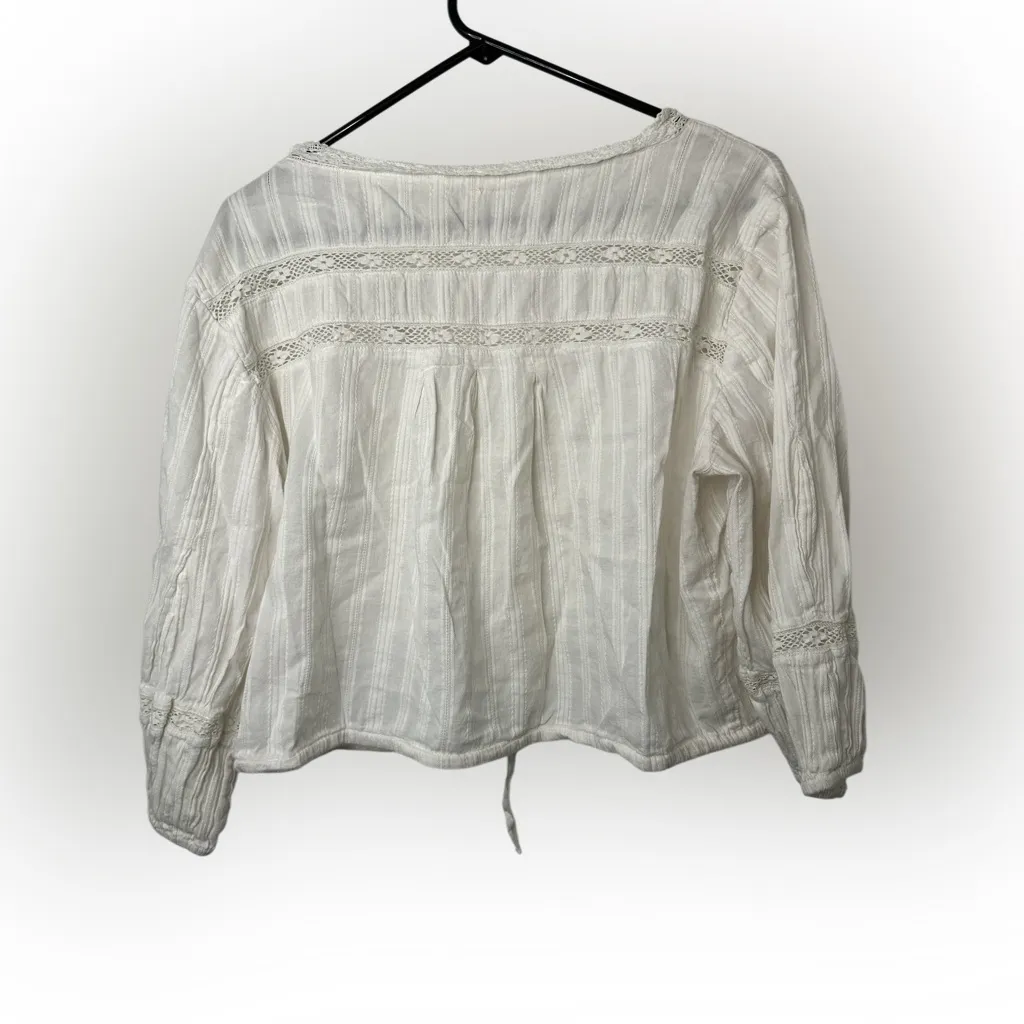 Free People Follow Your Heart Ivory Cottagecore Prairie Dainty Top NWOT - Image 2