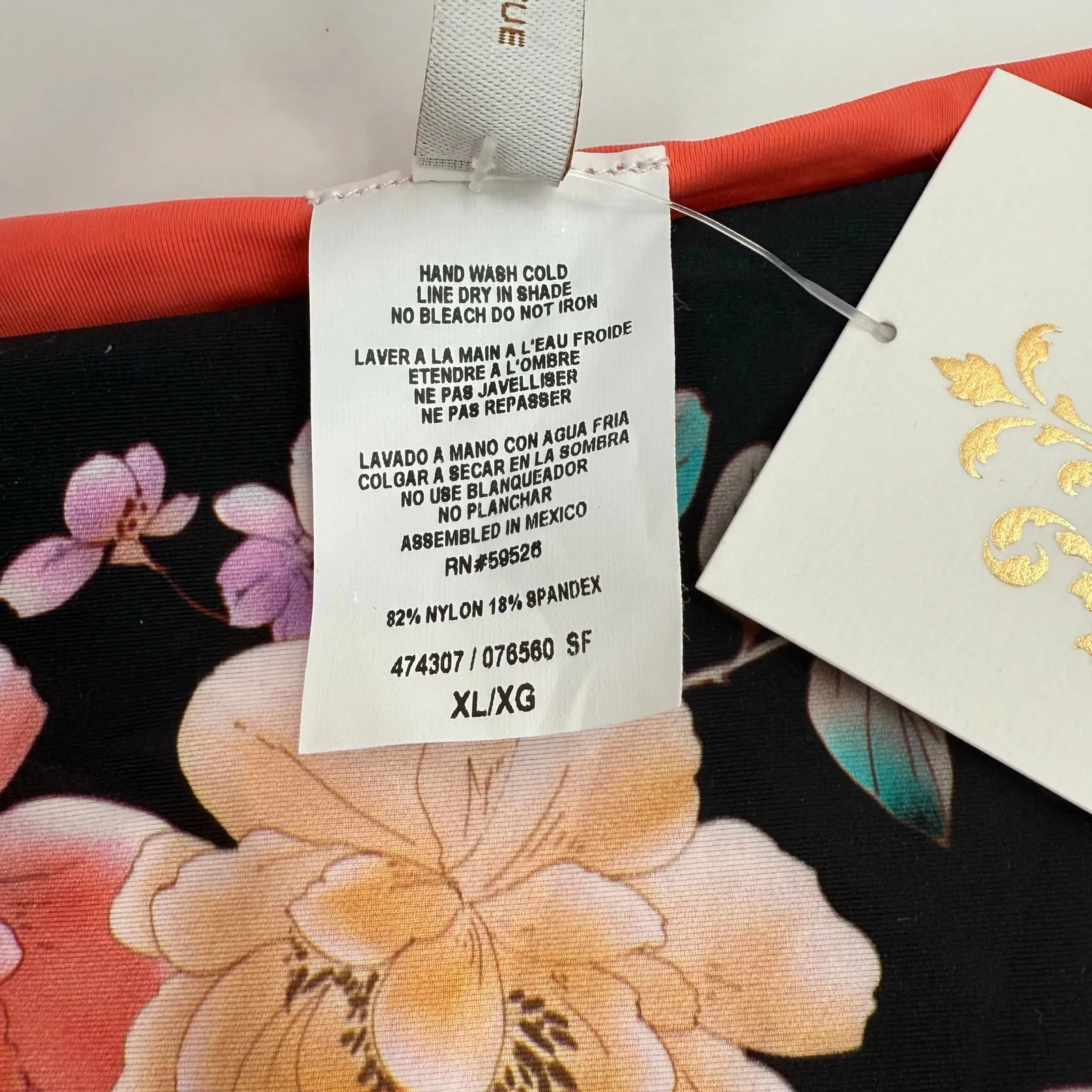 Becca Bikini Bottoms SZ Extra Large American Fit Hipster Floral Swim First Date - Image 7