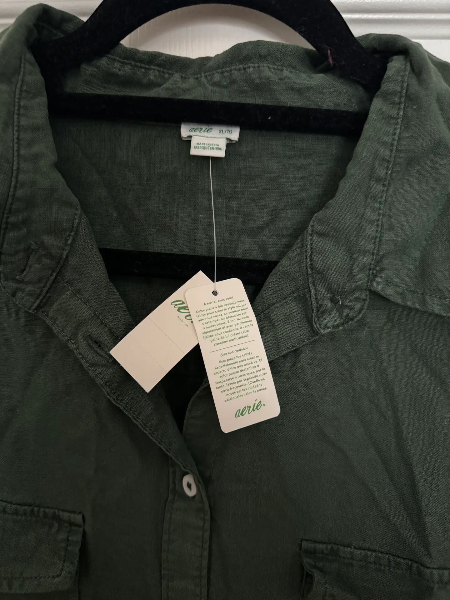 Forest Green Button Up Long Sleeve - Image 2