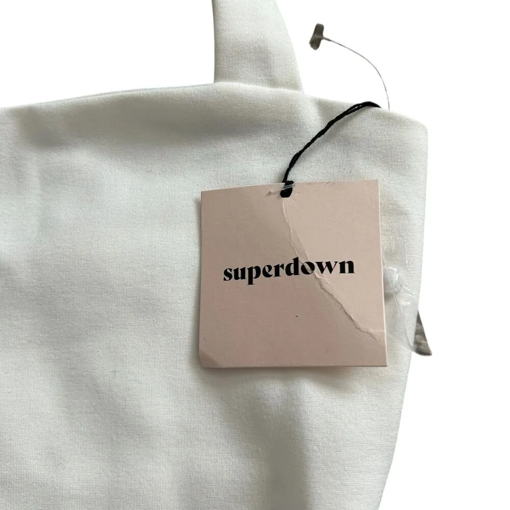 Superdown NWT Reece Halter Bodysuit White - Image 11