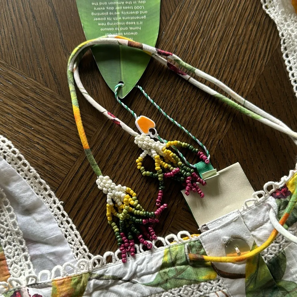 Farm Rio FRUIT ORCHARD OFF-WHITE MINI DRESS, Medium, $255 - Image 12