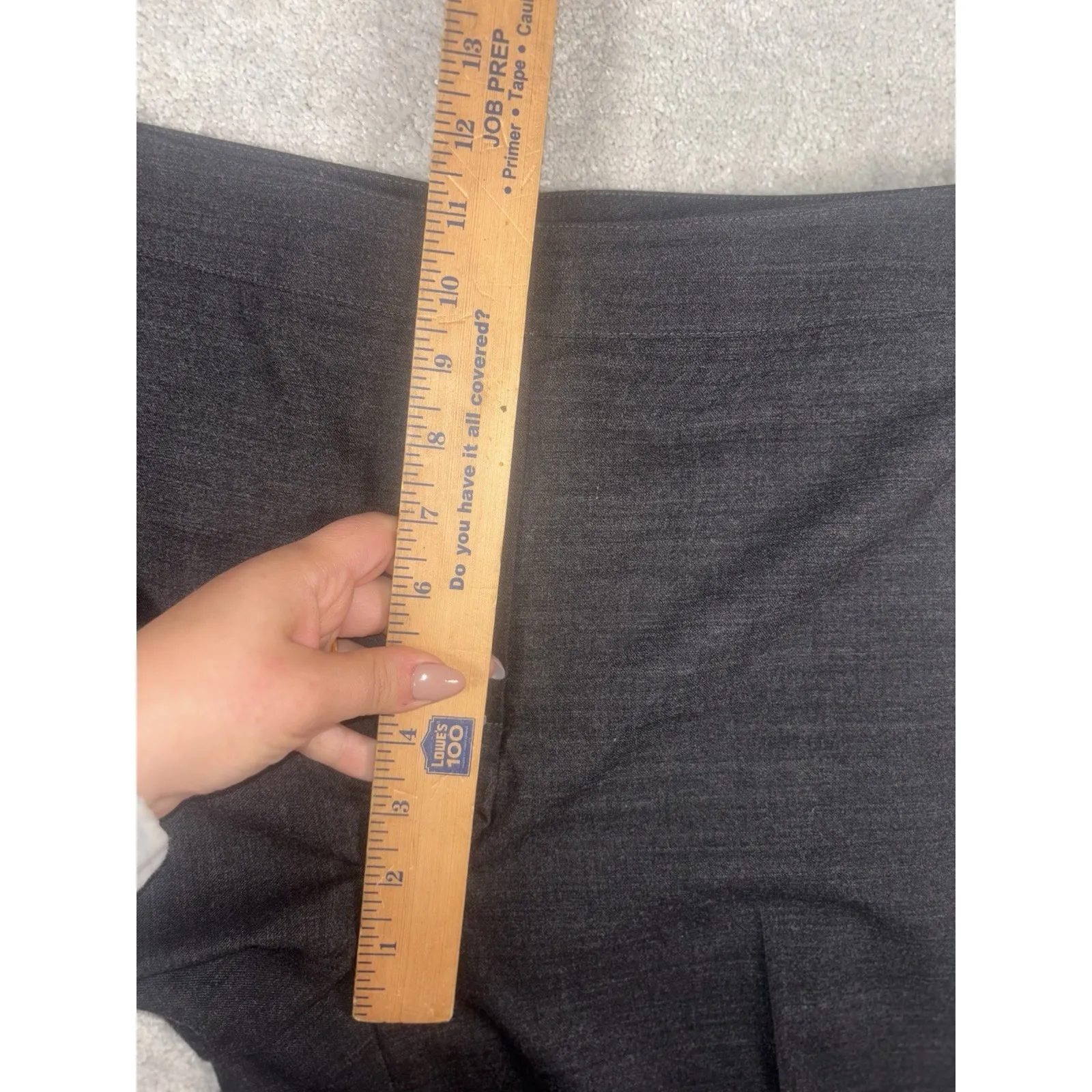 St. John Women Diana Dress Pants Trouser Size 10 Gray‎ Wool Stretch Wide Leg - Image 12