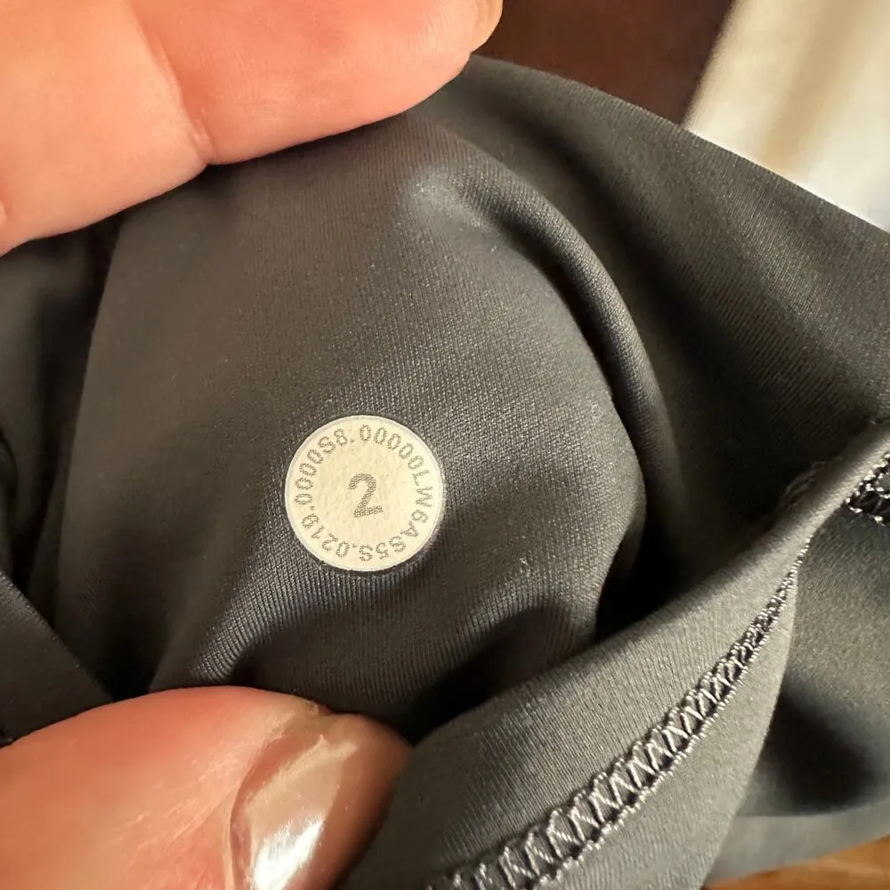 LULULEMON | Fast and Free NuLux Crop 19" With Pockets | Graphite Gray | Size 2 - Image 8