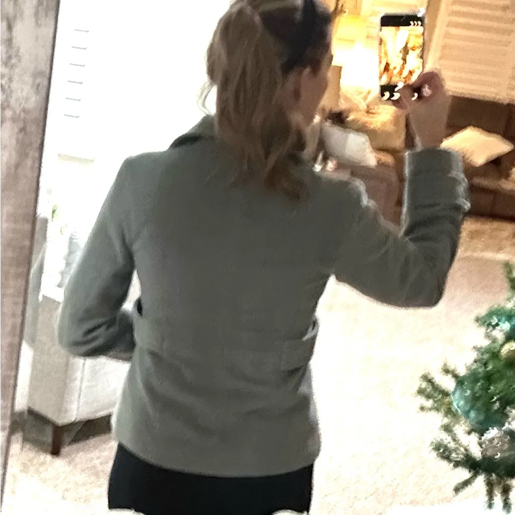 Vintage Tulle by Anthropology Gray Women's Blazer sz medium - Image 2