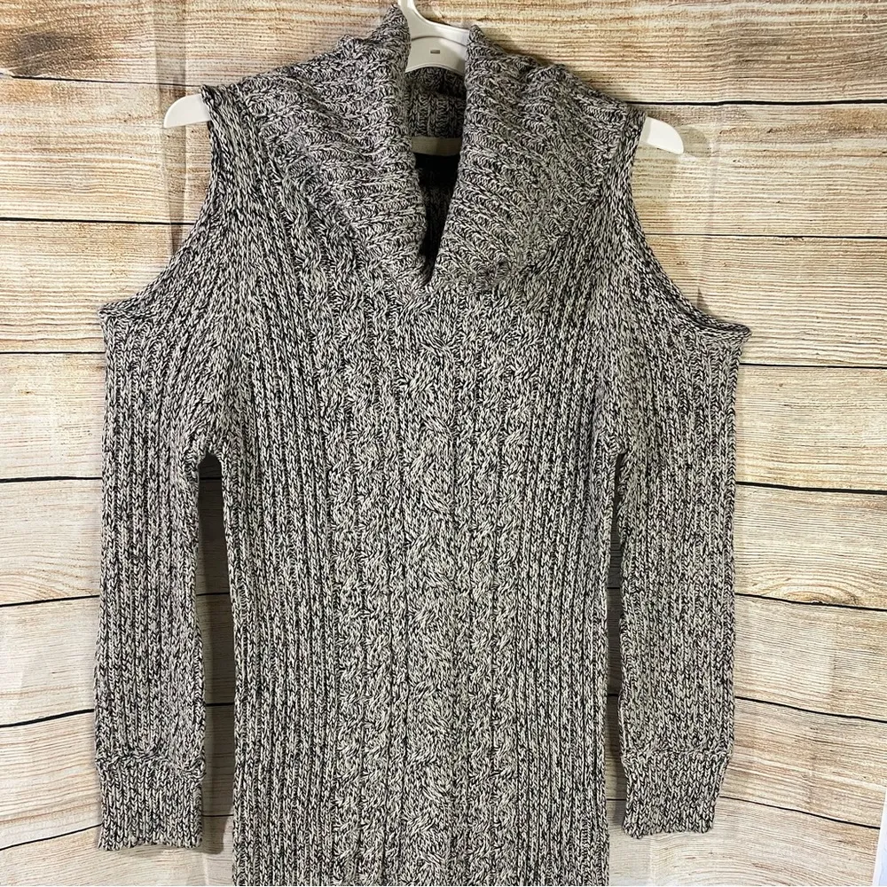 RDI knit cold shoulder turtleneck chunky sweater dress Size Large - Image 2