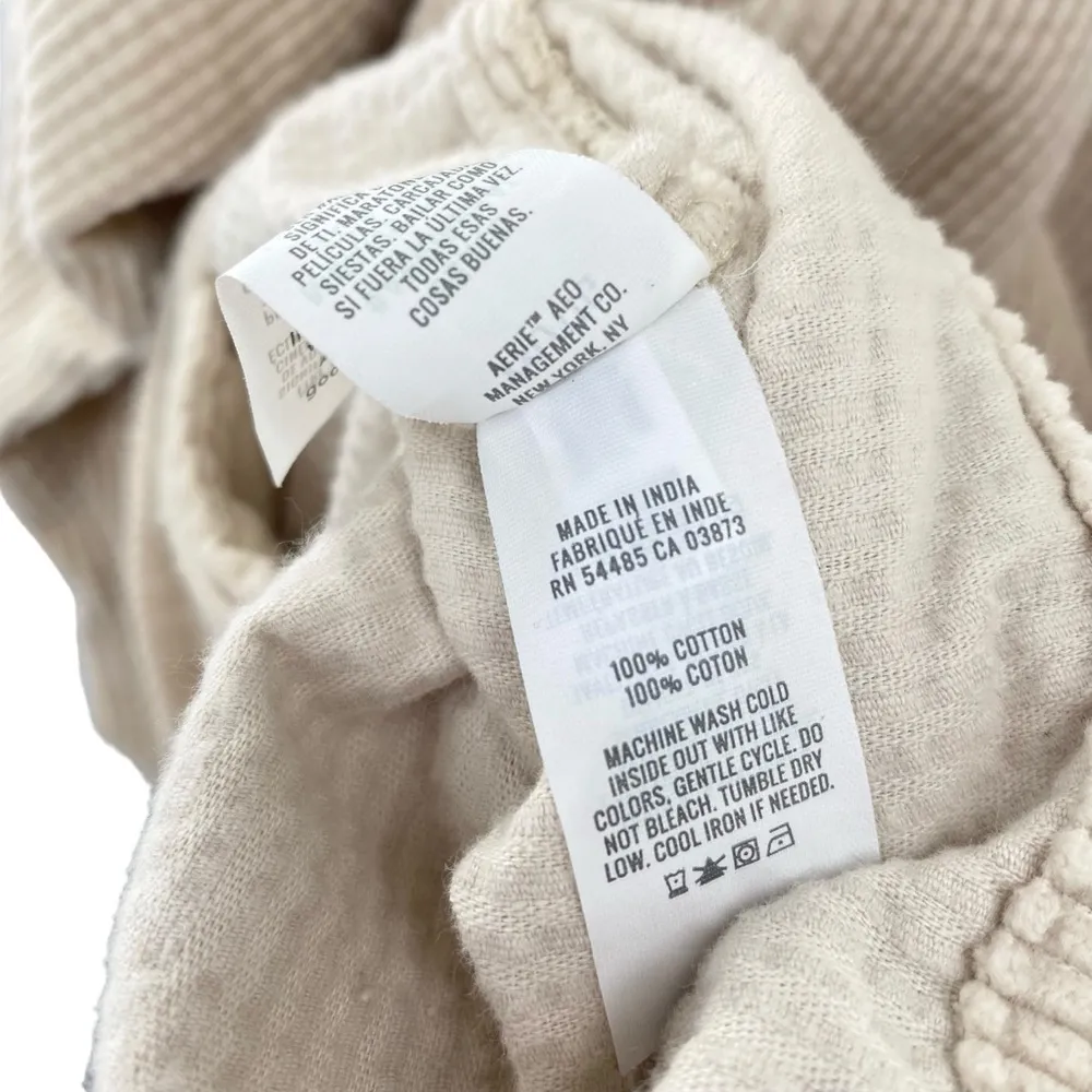 Corduroy Shacket Cream Oversized Shirt Jacket - Image 13