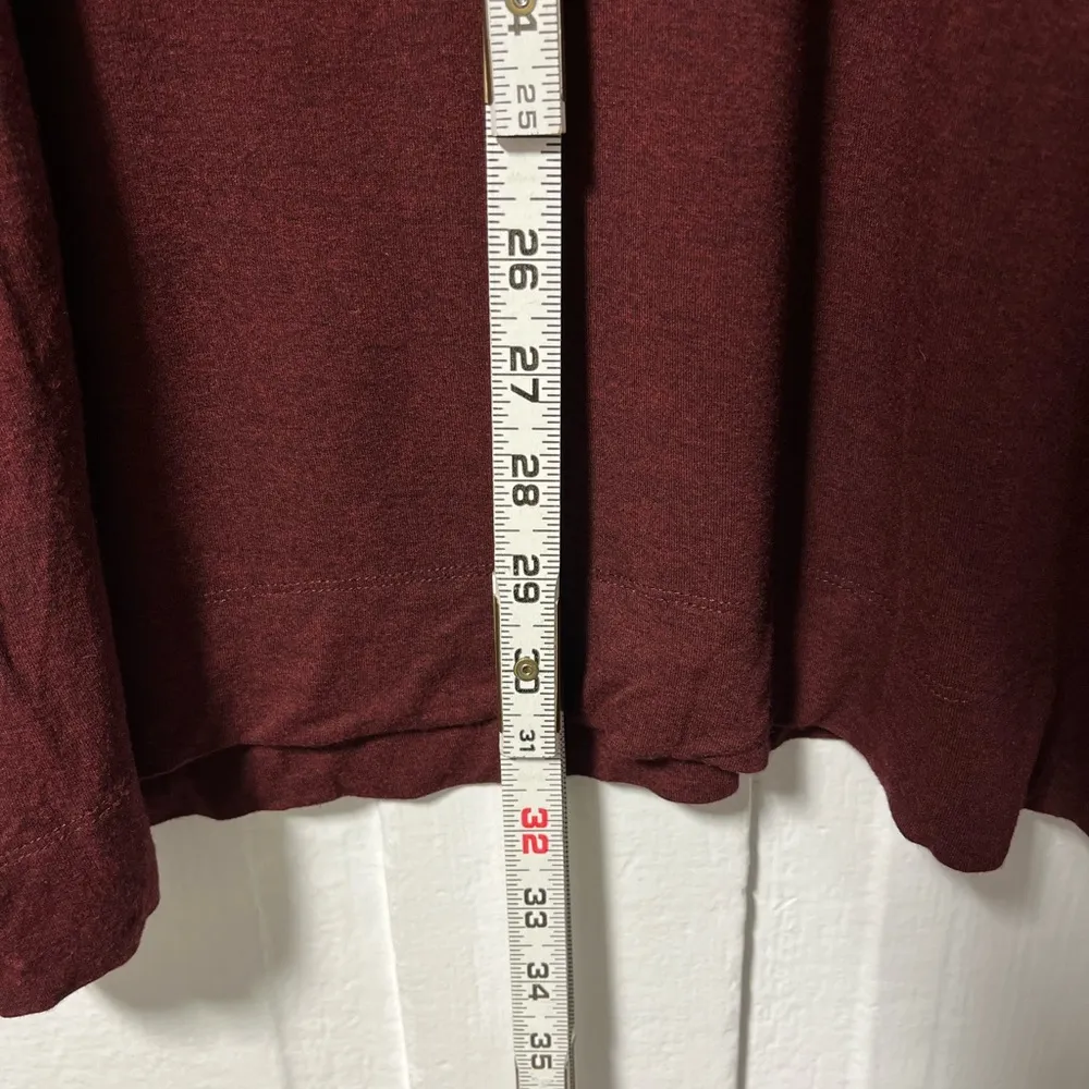 Soft Surroundings Burgundy scoop neck long sleeve tunic dress sz small - Image 8