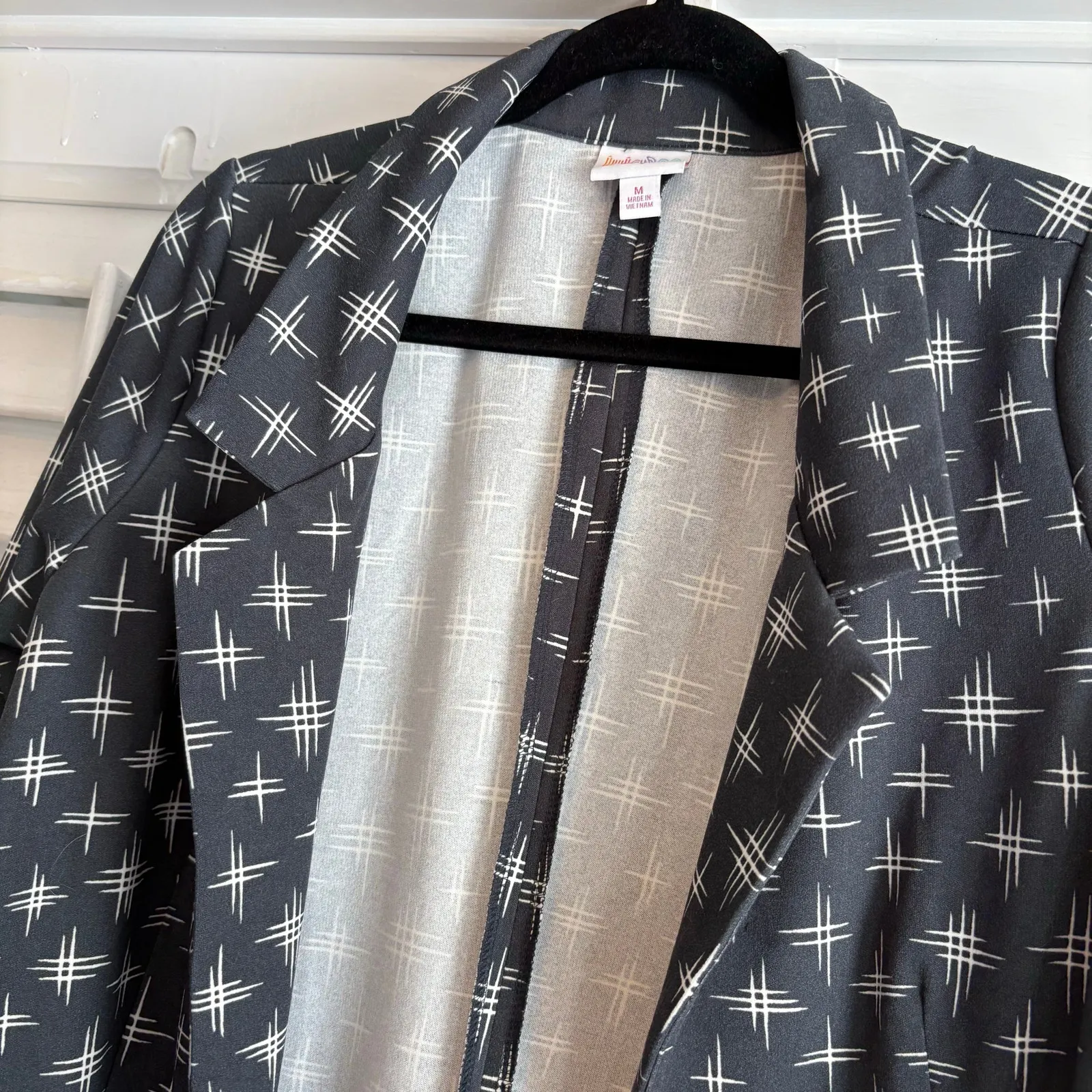LuLaRoe Blue/Gray Blazer‎ Size Medium - Image 3