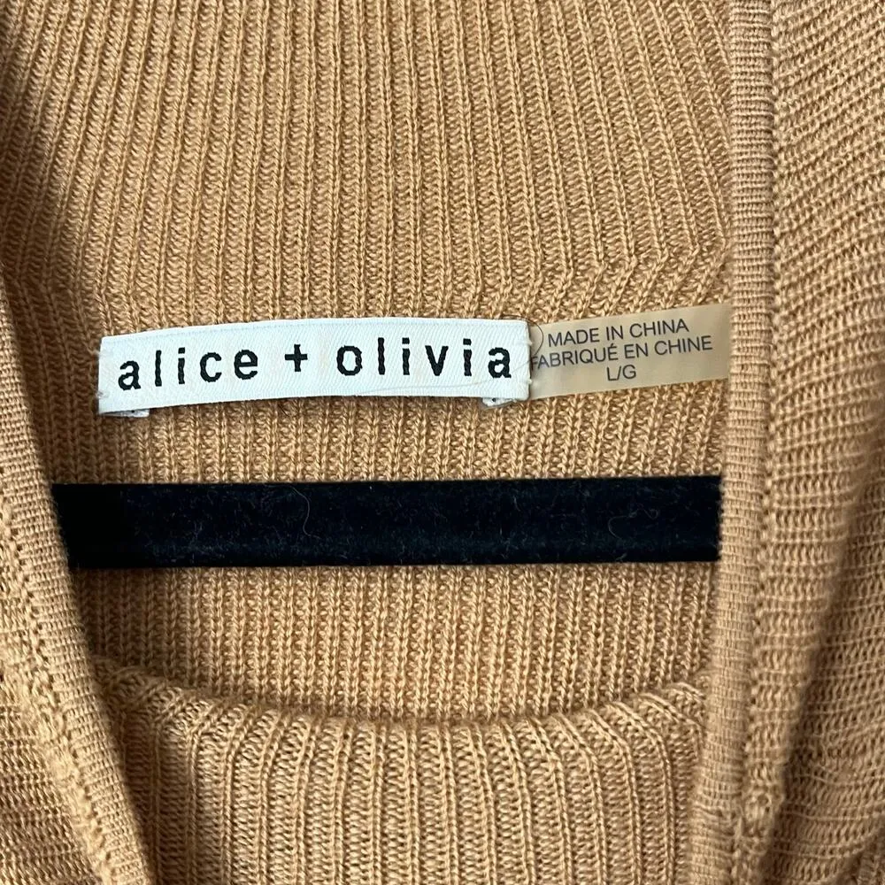Alice + Olivia Beaded Cutout Sweater - Size L - Image 4