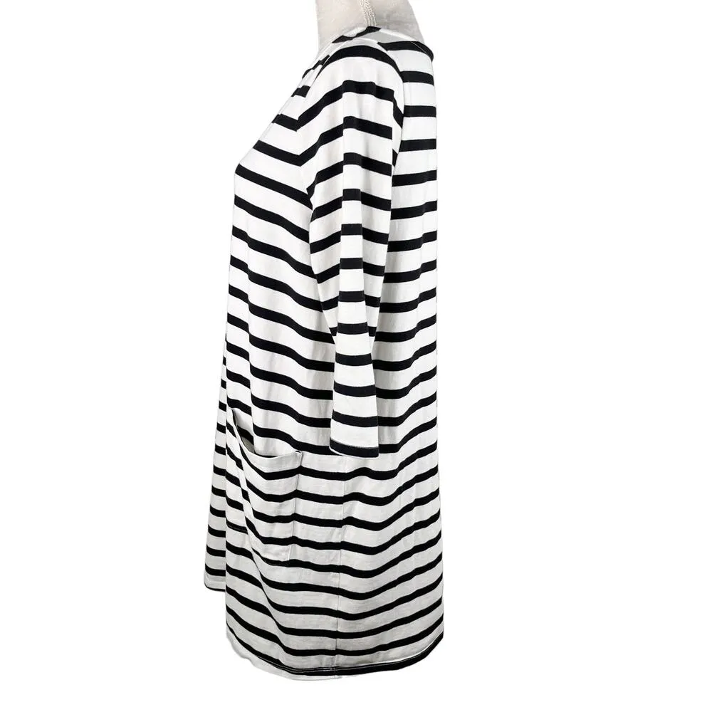 The Nines by Hatch Boatneck Striped Maternity Dress Large Pockets Size undefined - Image 5