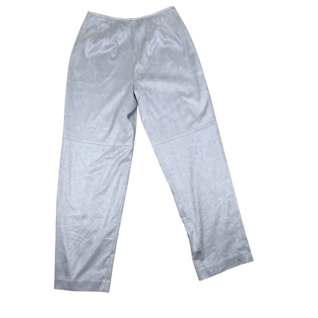 Vintage NWT Talbots Faux Suede Gray Stretch Dress Pants Size 12 - Image 5