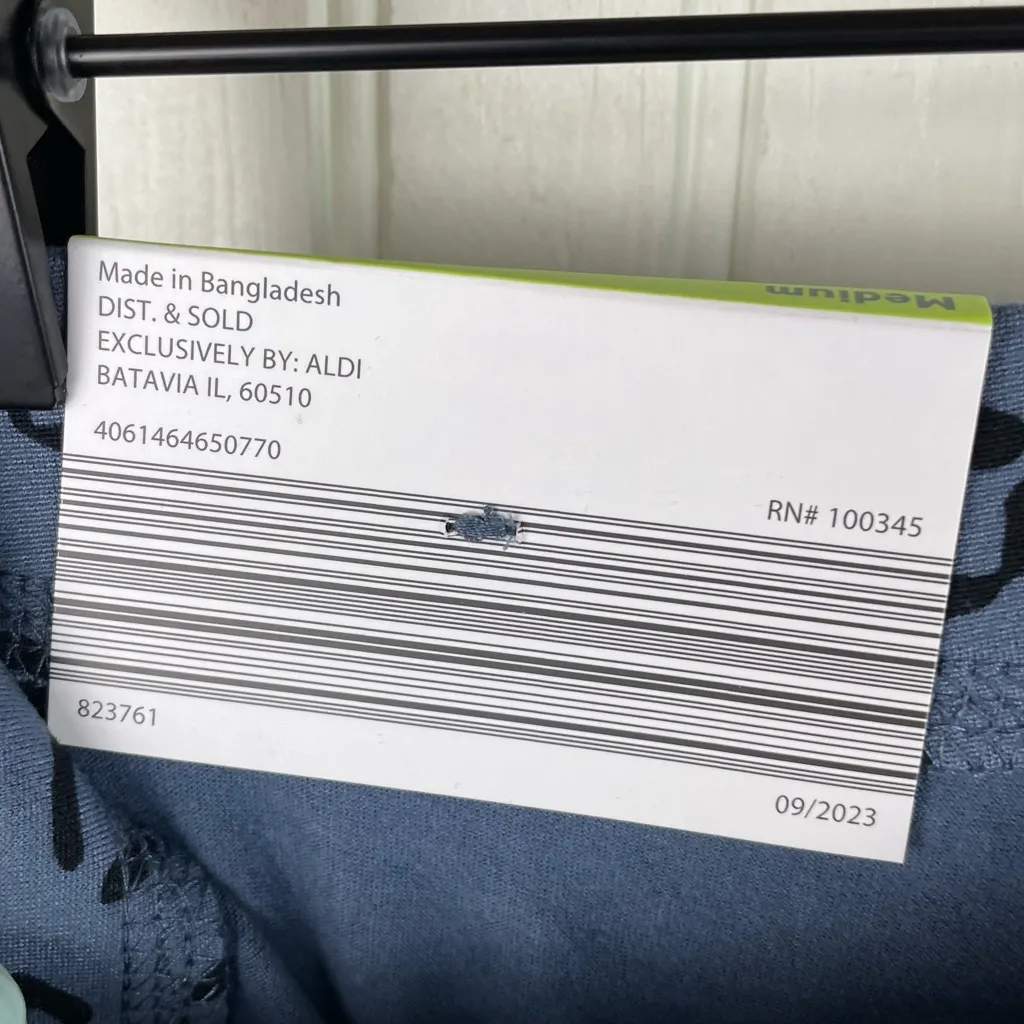 NEW Serra Women's Soft Leggings Blue Leopard Print Size Medium Aldi Loungewear - Image 5