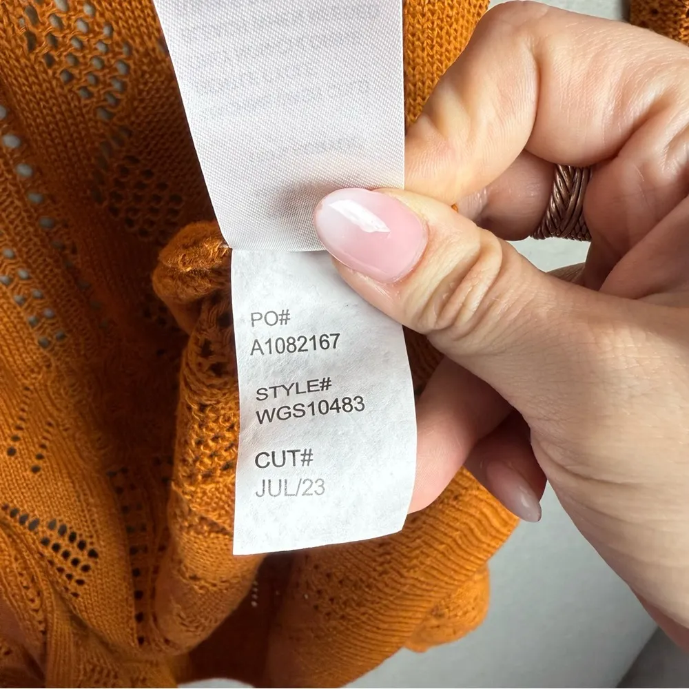 Market & Spruce Women’s Mustard Yellow Knit Cardigan Sweater with Pockets size S - Image 8