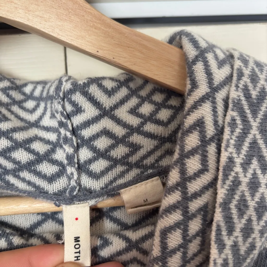 Anthropologie Moth Galena Alpaca Blend Cowled Pullover Sweater | Size Medium - Image 8