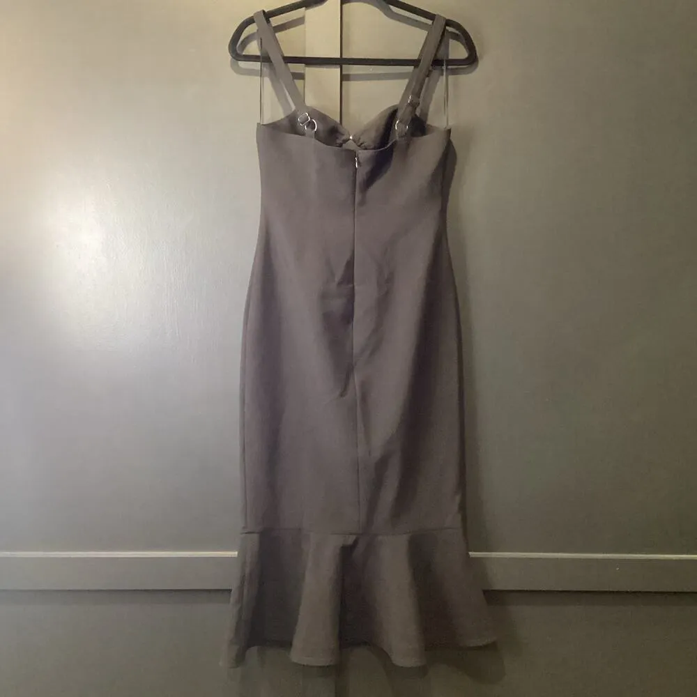 Revolve Likely Tia cutout peplum mermaid black midi bodycon cocktail dress 6 - Image 10