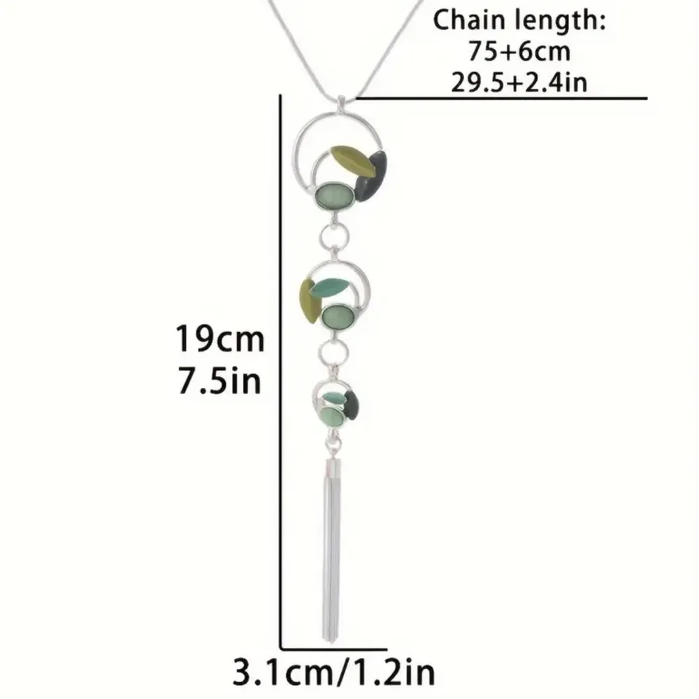 Sweater Long Necklace NWT Blue - Image 2