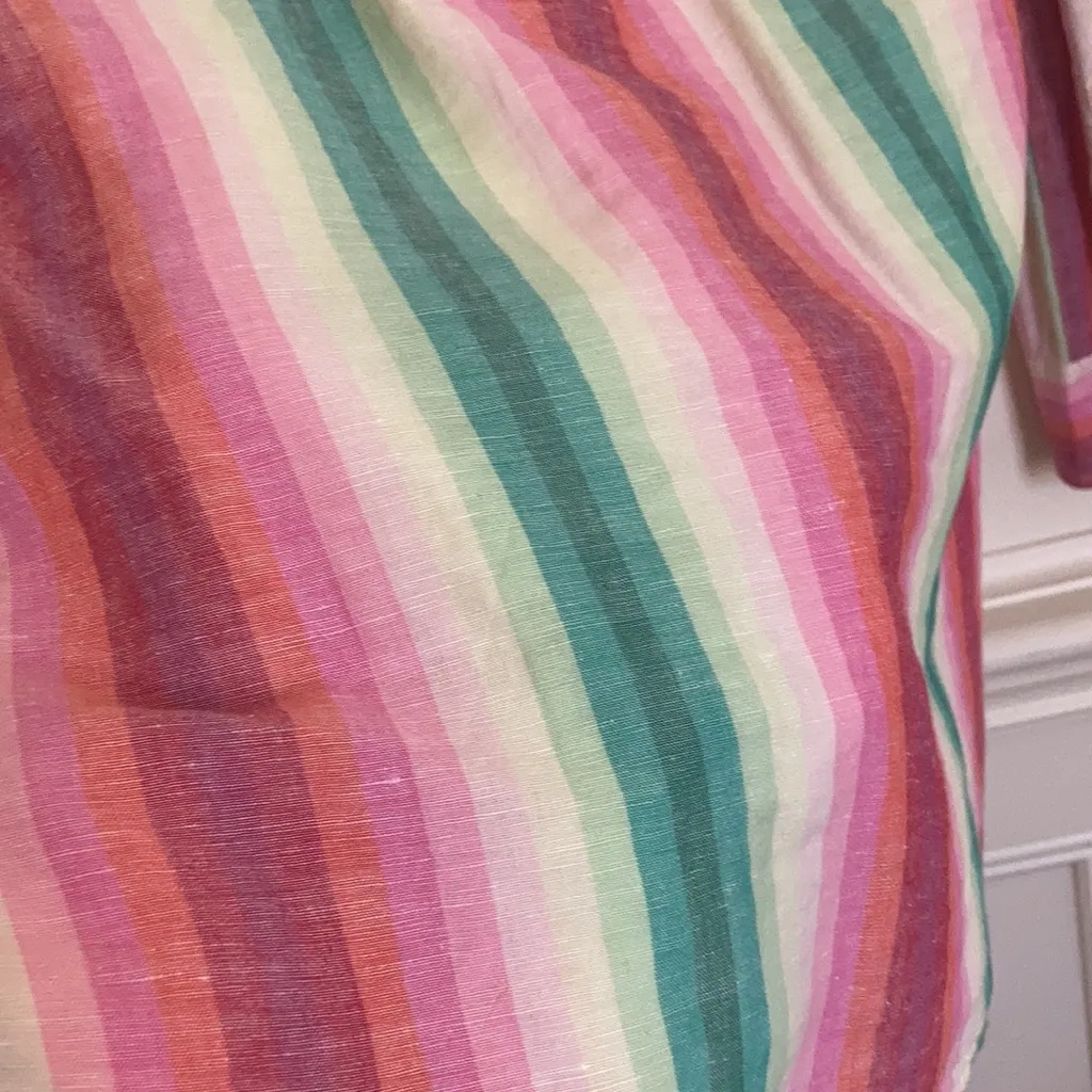 J Crew beautiful, rainbow stripe top - Image 6