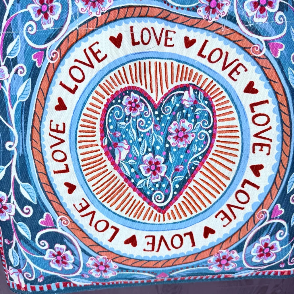 Brighton Bella Tile Tote bag purse “ all you need is love “ beach bag - Image 3
